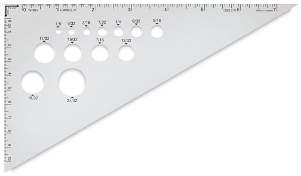 Aluminum Triangle - Top view of 8" Triangle