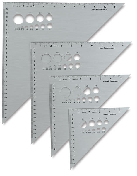 Aluminum Triangles - Several sizes grouped together
