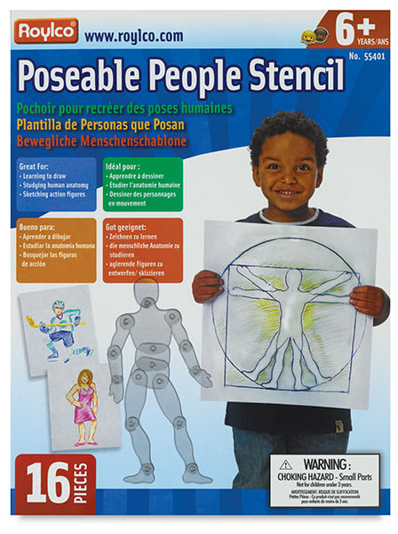 Poseable People Stencil - Front of package 