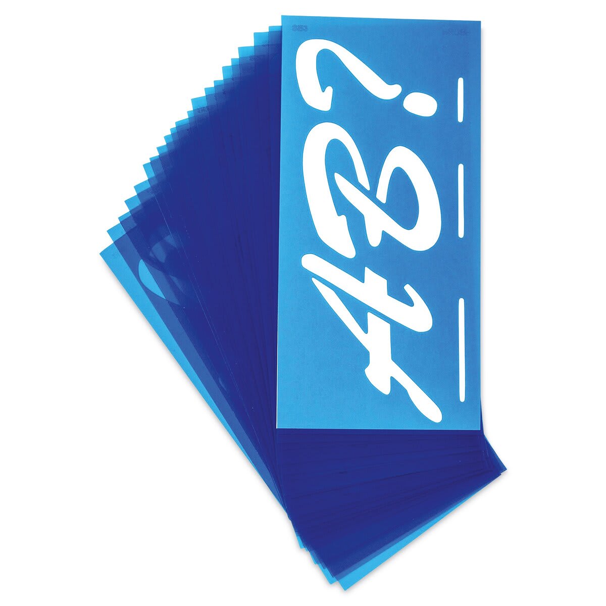 Westcott BetterLetter Plastic Letter Stencils - 3", Capital and Lower Case, Brush (out of packaging)