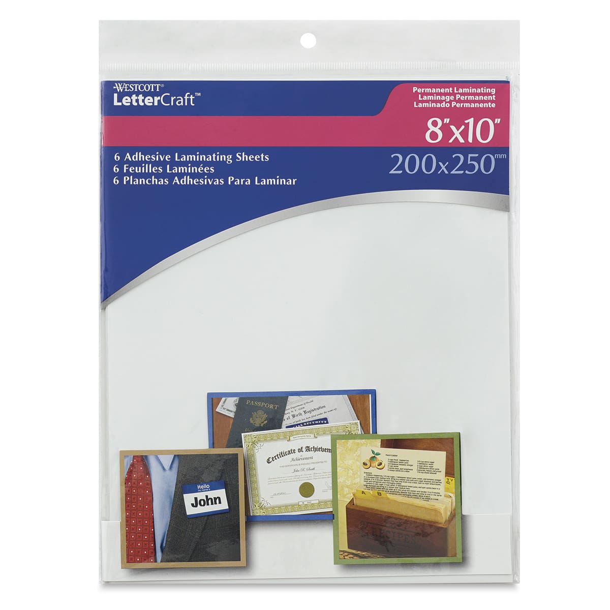 BetterLetter Self-Adhesive Laminating Sheets - Front of package
BetterLetter Self-Adhesive Laminating Sheets - Front of package