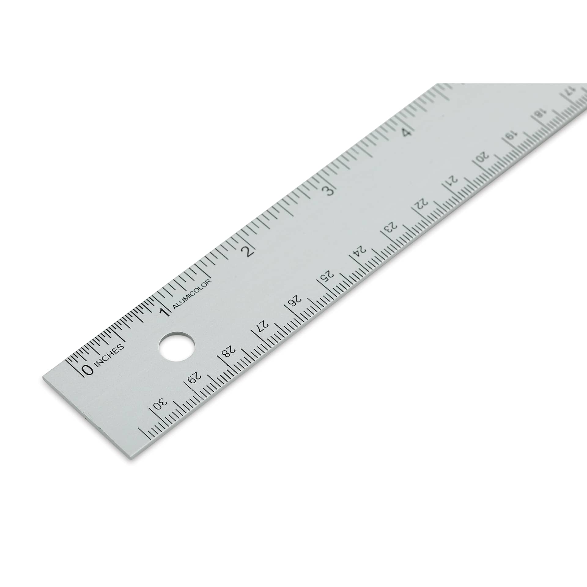 Alumicolor Non-Slip Straight Edge Ruler - 12" (close-up front) Alumicolor Non-Slip Straight Edge Ruler - 12" (close-up front)