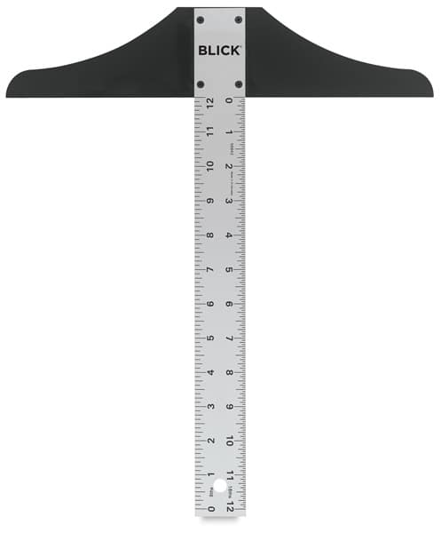 Blick Standard Aluminum T-Squares - 12" T-Square shown upright Blick Standard Aluminum T-Squares - 12" T-Square shown upright