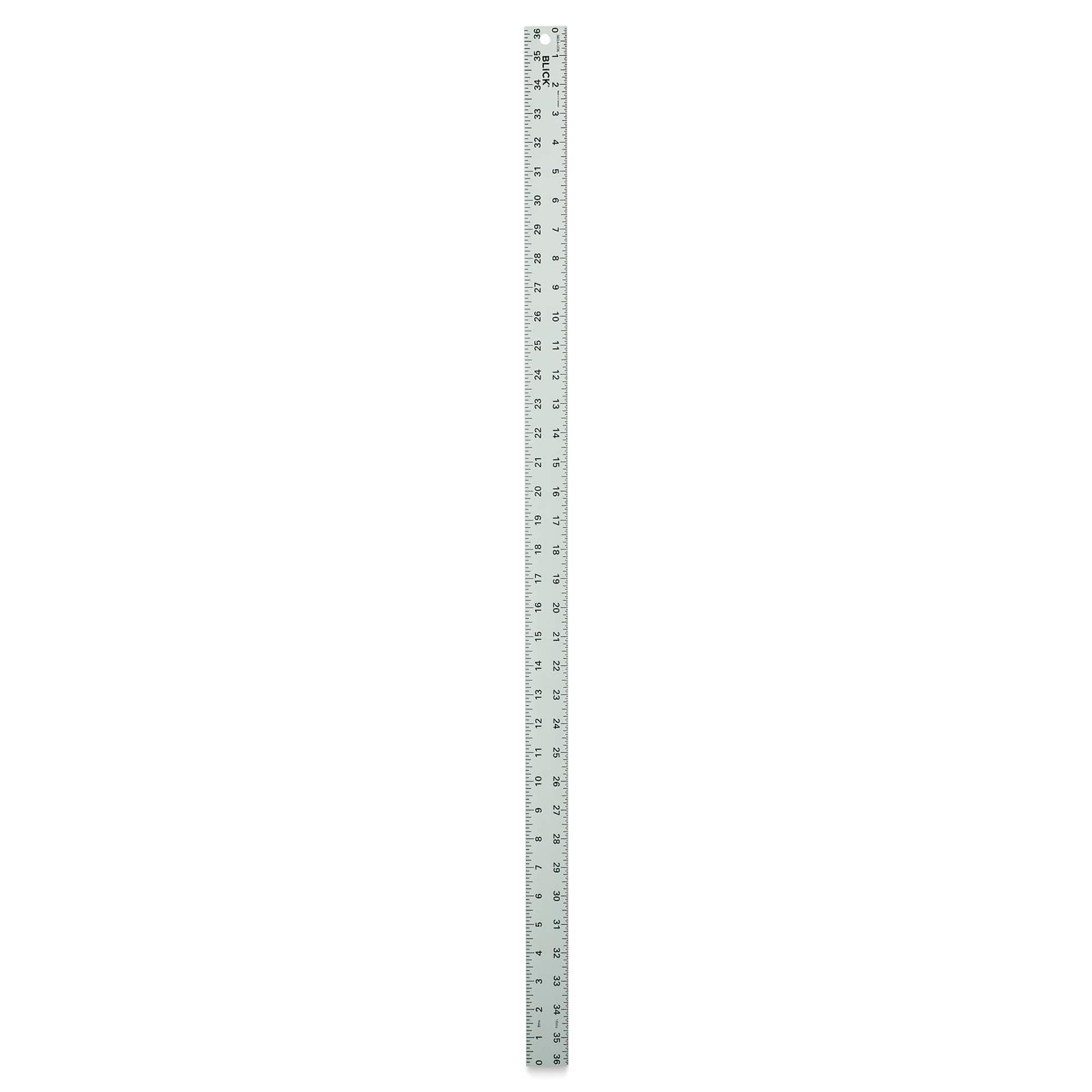 Blick Aluminum Non-Slip Ruler - 36" (out of packaging, front)