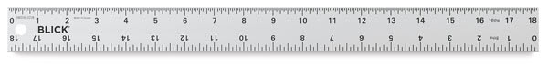 Blick Aluminum Straightedge Rulers - Single 18" ruler shown horizontally