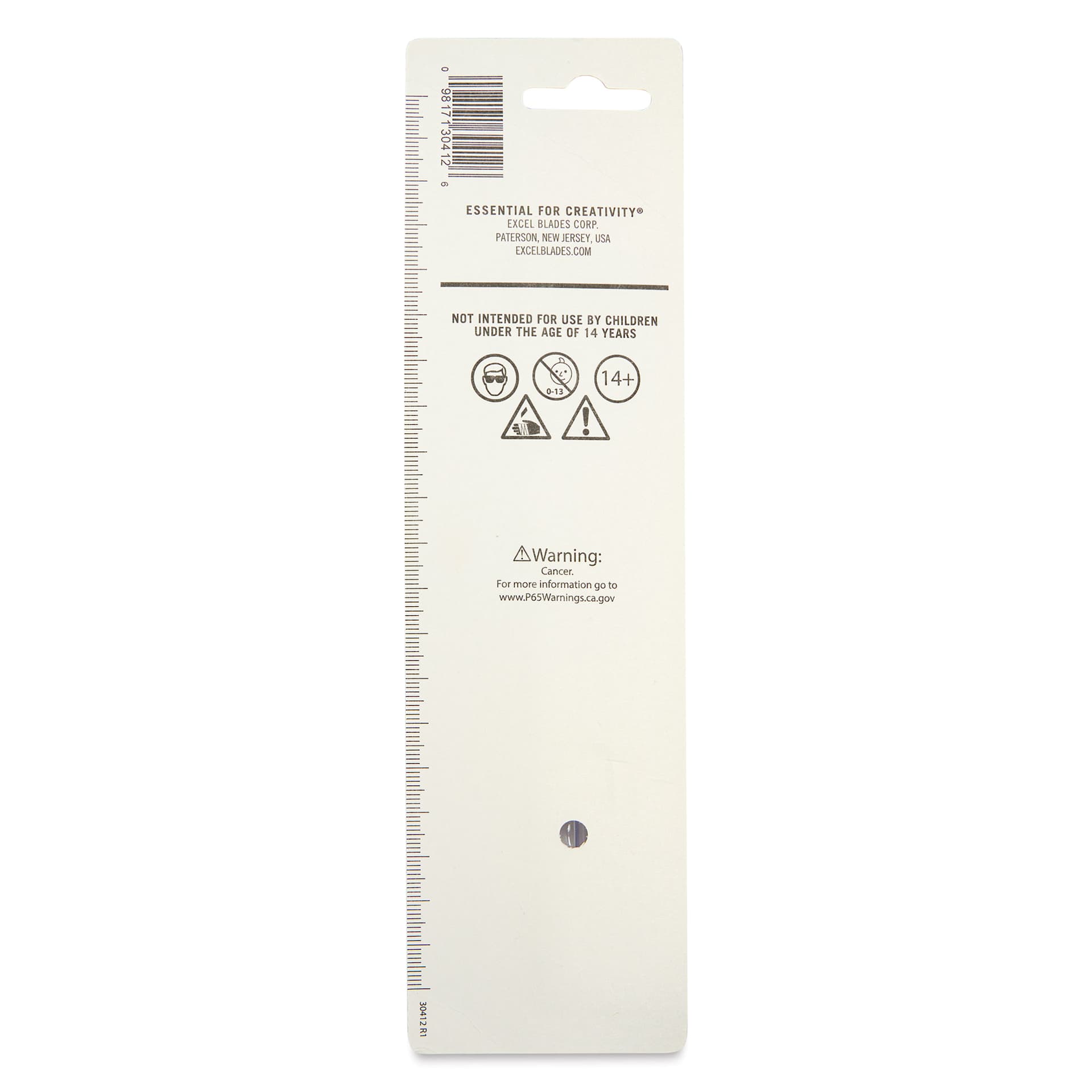 Excel Blades Sharp Pointed Tweezers - back of packaging