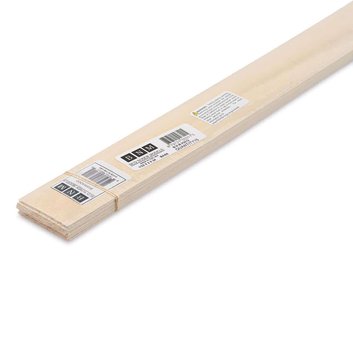 Bud Nosen Basswood Sheets - 1/32" x 2" x 24", 15 Sheets - close-up