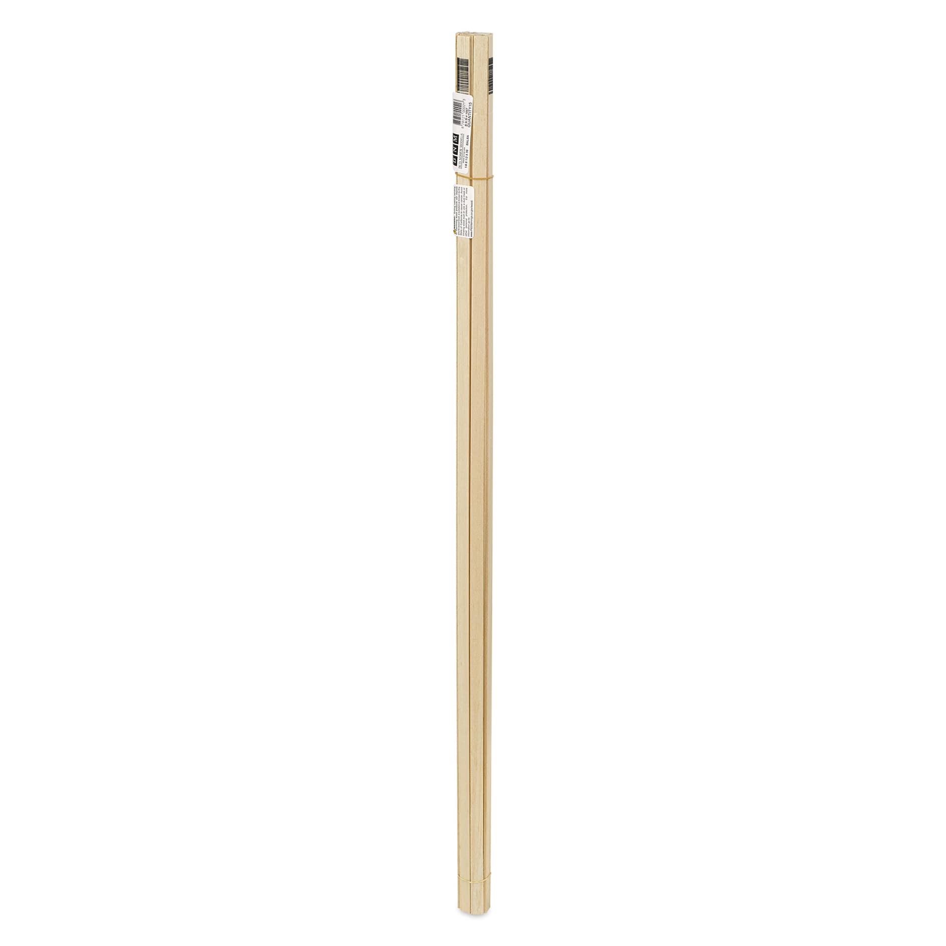 Bud Nosen Balsa Wood Sticks - 1/8" x 1/2" x 36", Pkg of 15 (full length)