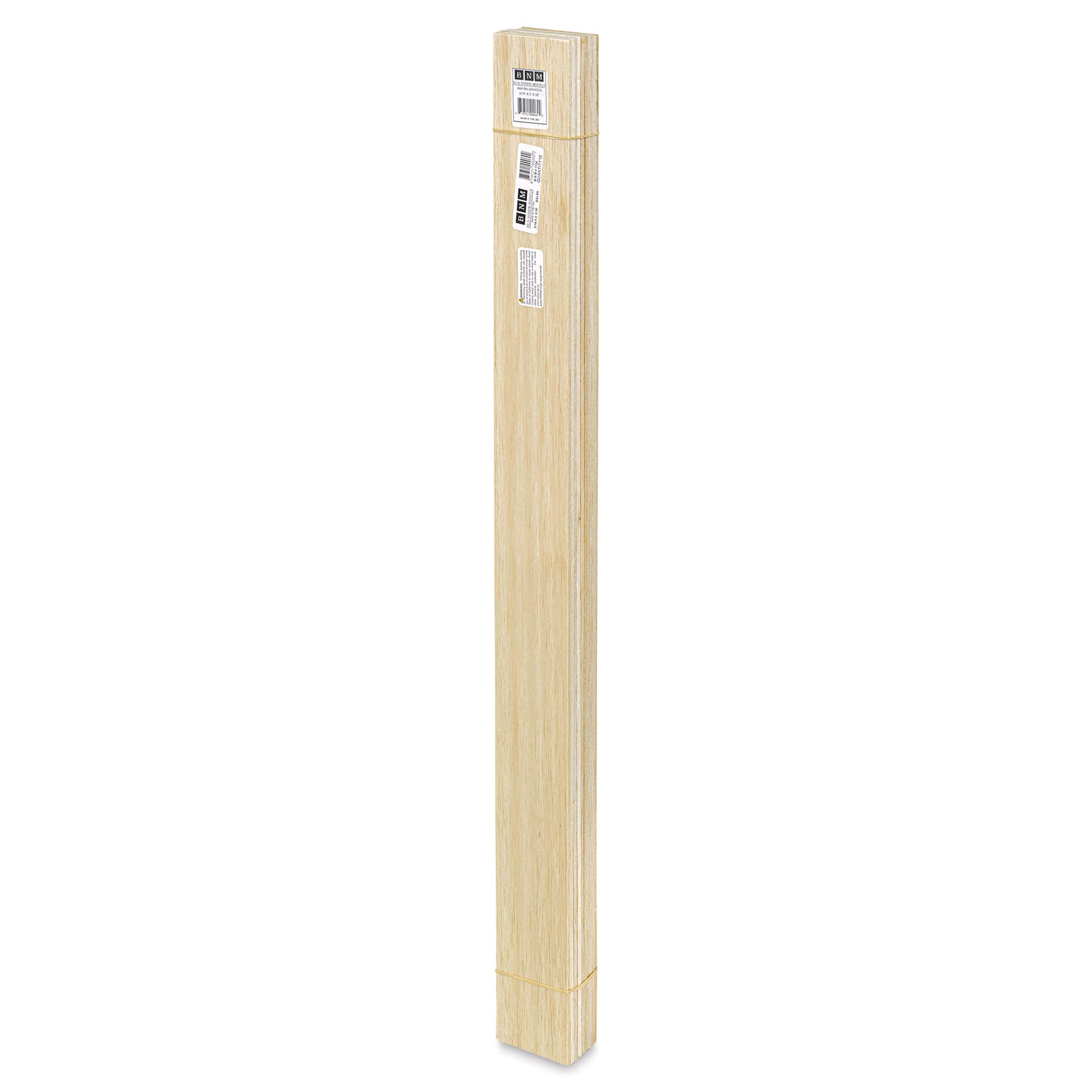 Bud Nosen Balsa Wood Sheets - 3/16" x 3" x 36", Pkg of 10 (full length)