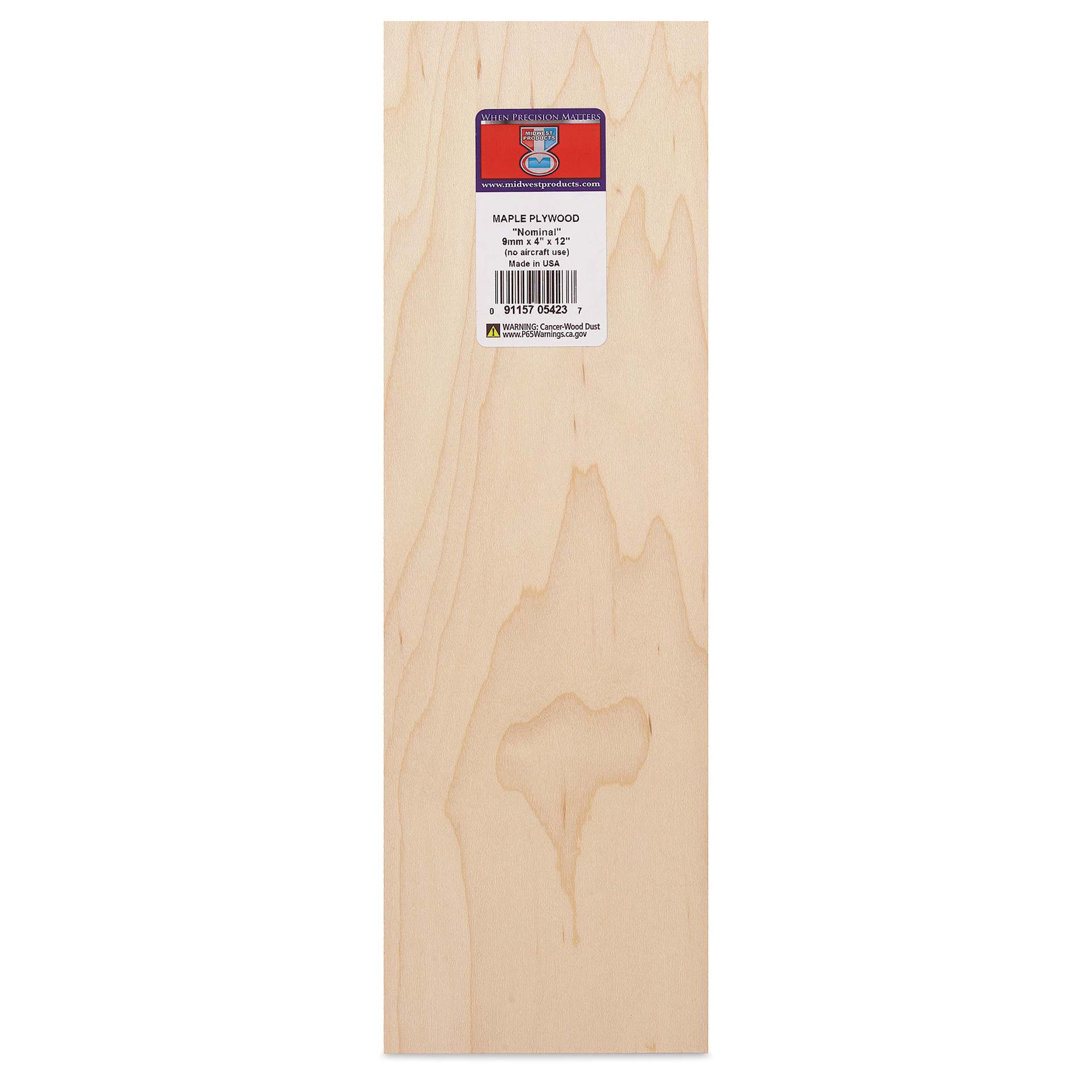 Midwest Products Maple Plywood - 3/8" x 4" x 12"