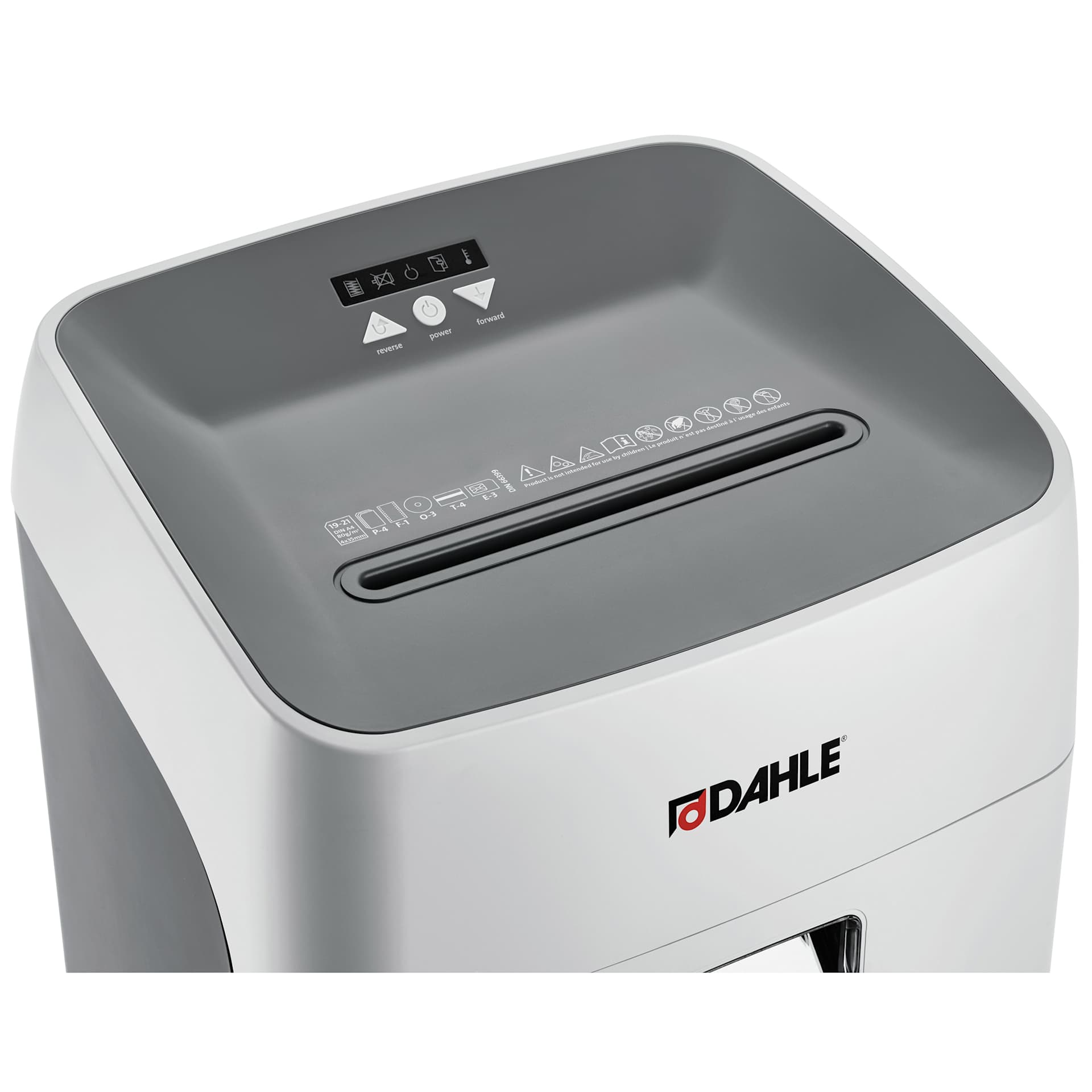 Dahle 52214 Small Office Shredder - top of shredder