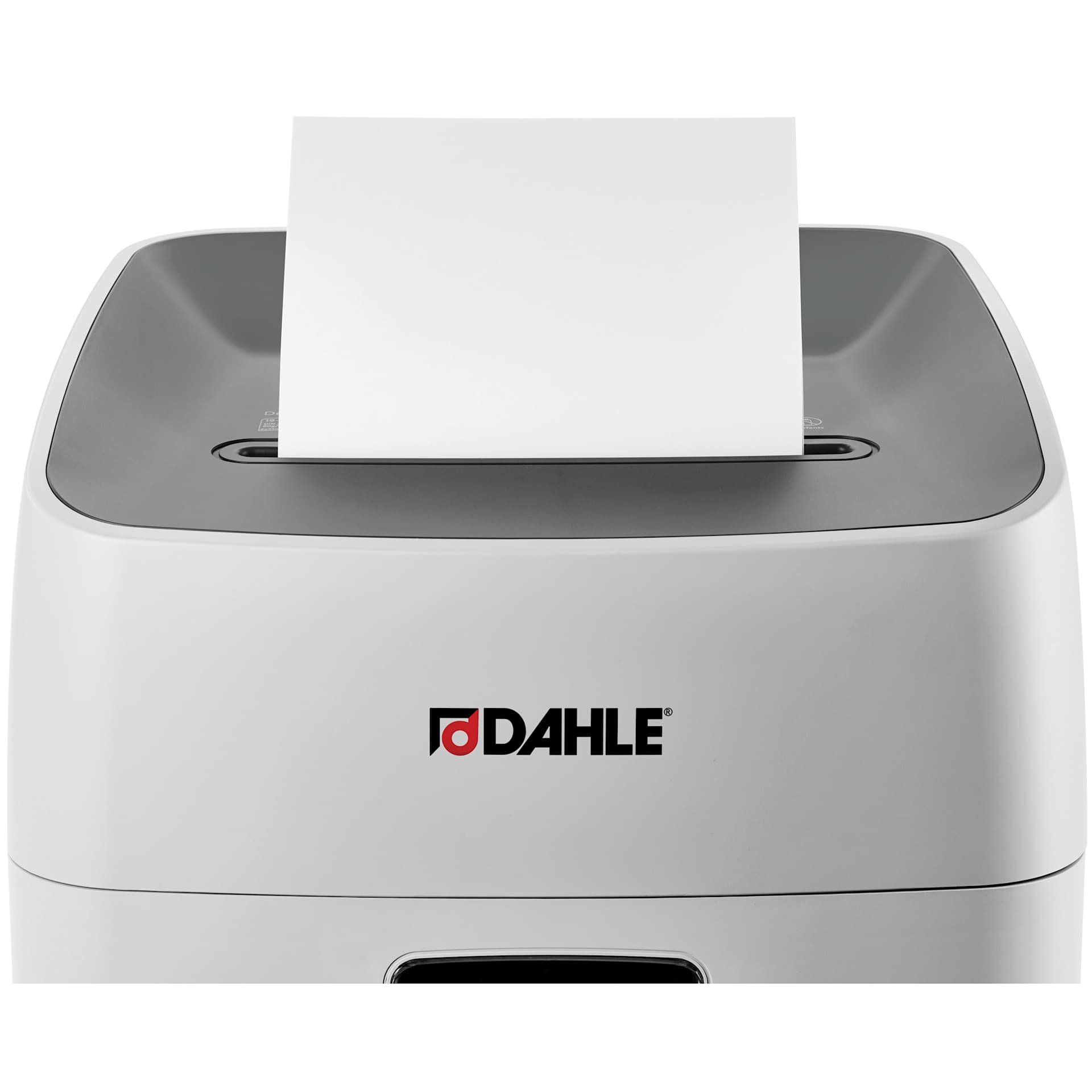 Dahle 52214 Small Office Shredder - shredding paper, front