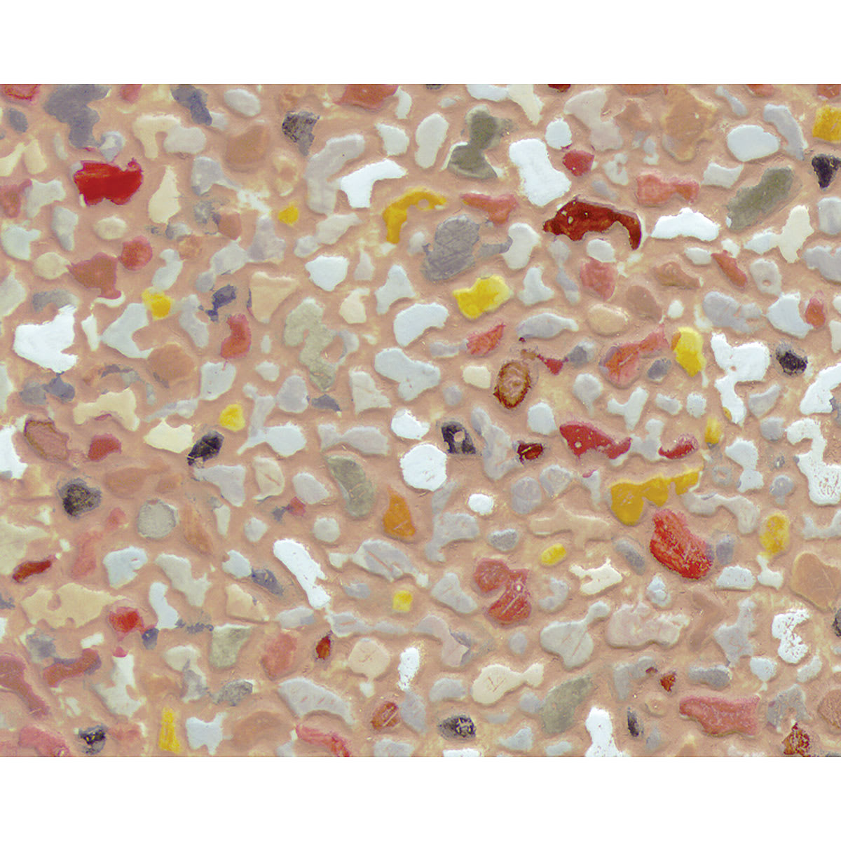 Plastruct Patterned Sheets, Field Stone, Round, 1:100 Scale, finished example