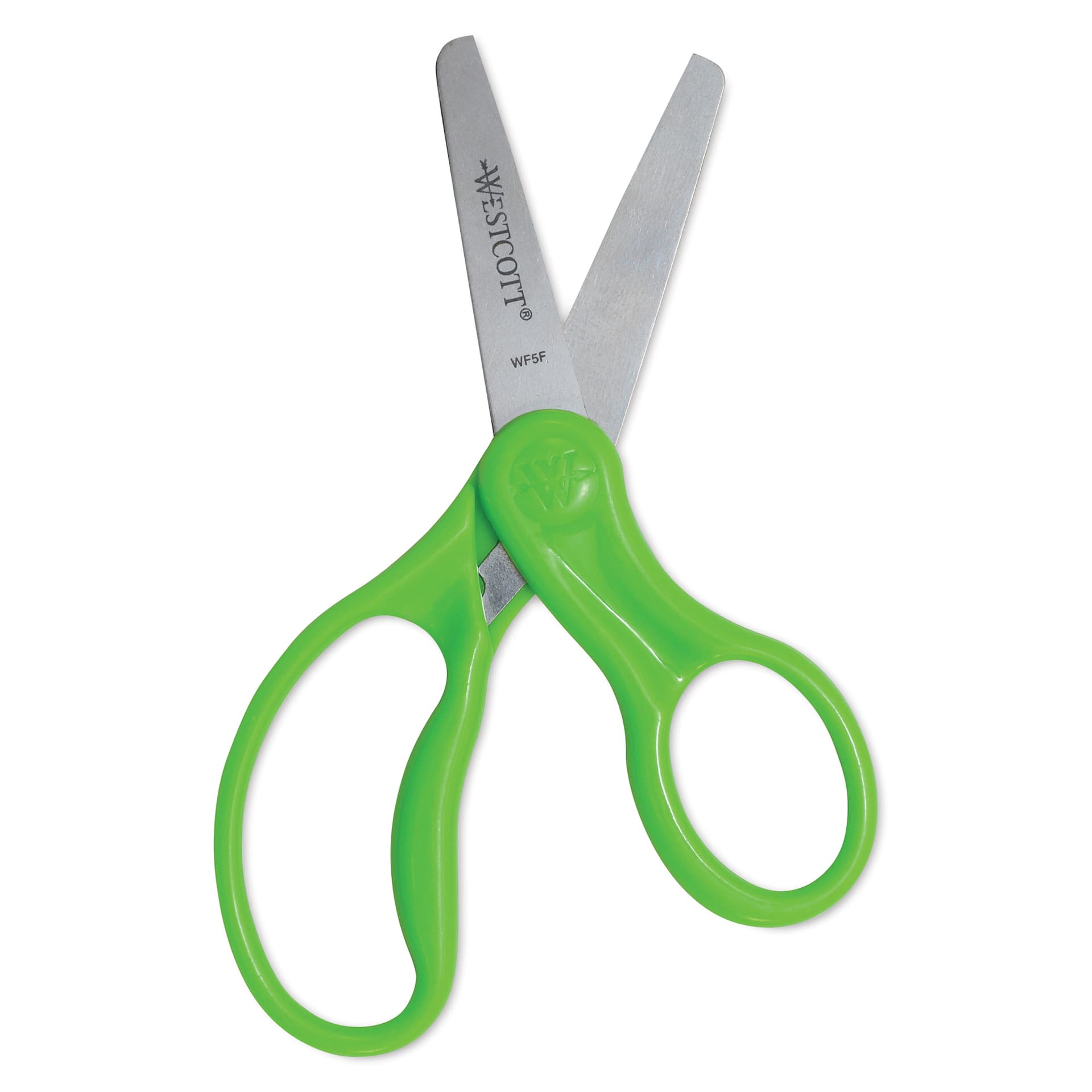 Westcott Hard Handle Kids Scissors - 5", Blunt green