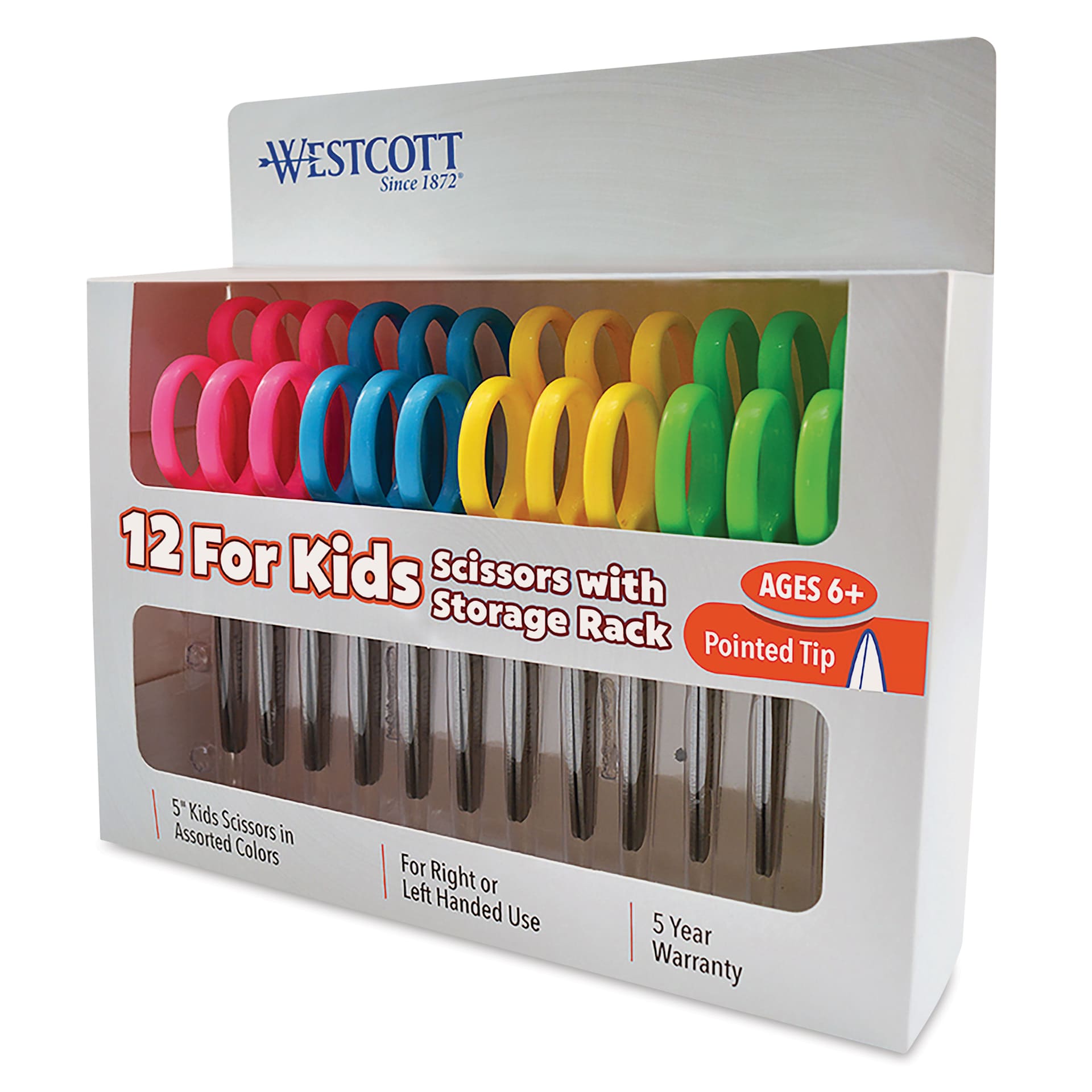 Stainless Scissors - Pkg of 12, Pointed, in packaging
