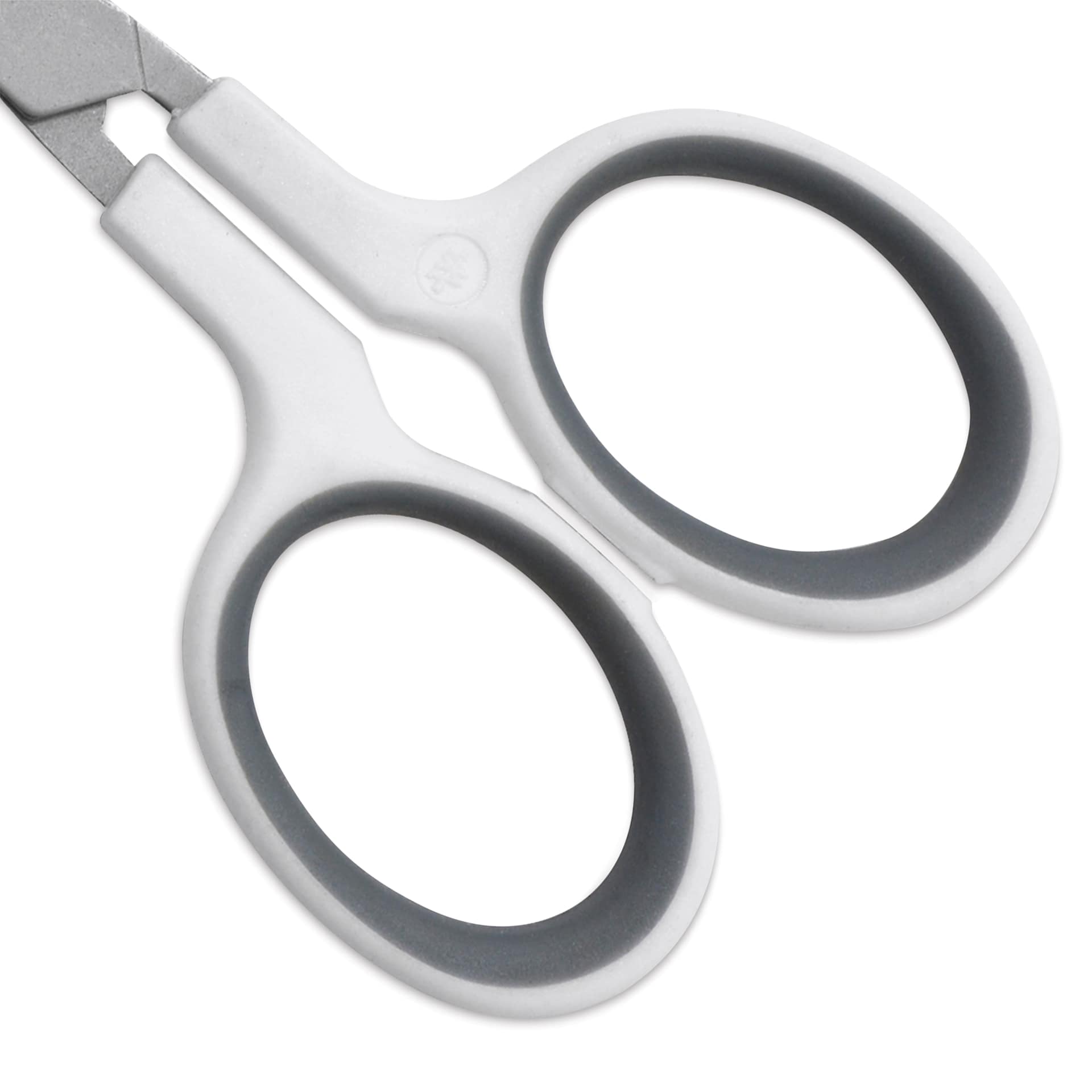 Westcott Titanium Bonded Curved Blade Embroidery Scissors - 4" Blade close up to show handle