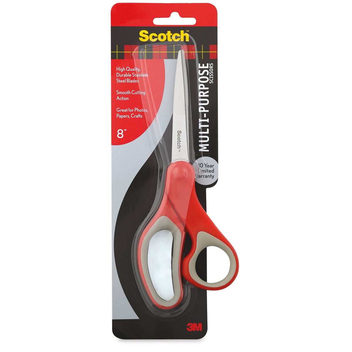 Scotch Multi-Purpose Scissors, 8" - front of packaging