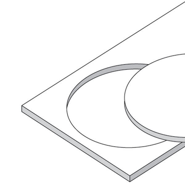 Logan FoamWerks Foamboard Cutter - Circle Cutter, illustration of perfect circle made by cutter