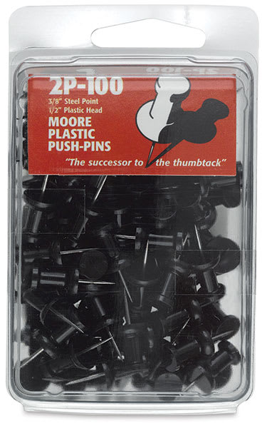 Plastic Push Pins, Box of 100