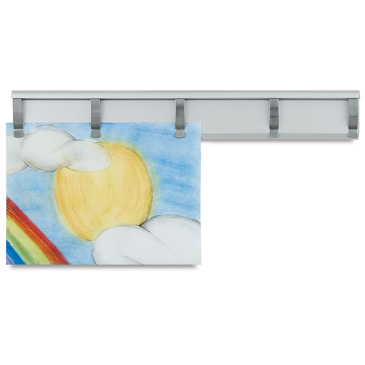 Aluminum Clip Display Rail - 18", With Clips