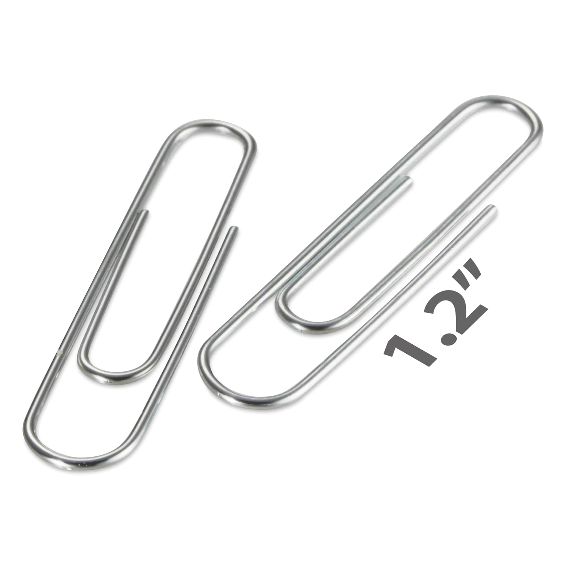 Officemate Paper Clips - Pkg of 100, Silver, No. 1 Paper Clips with measurement