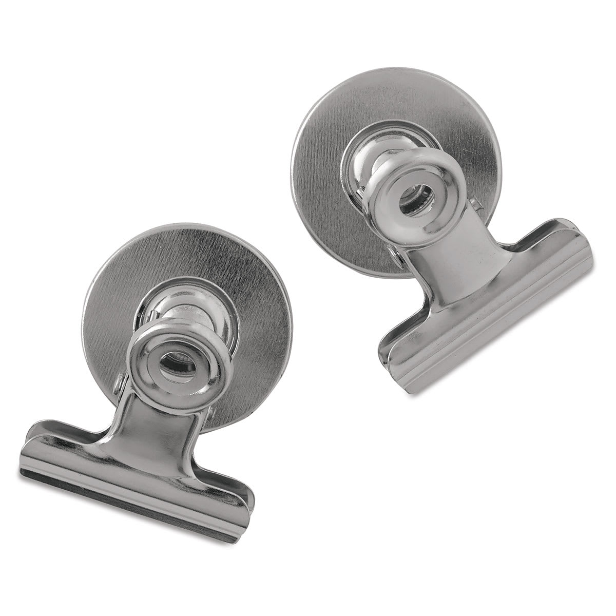 Officemate Magnetic Spring Clips - 2 Clips with magnetic backs shown Officemate Magnetic Spring Clips - 2 Clips with magnetic backs shown