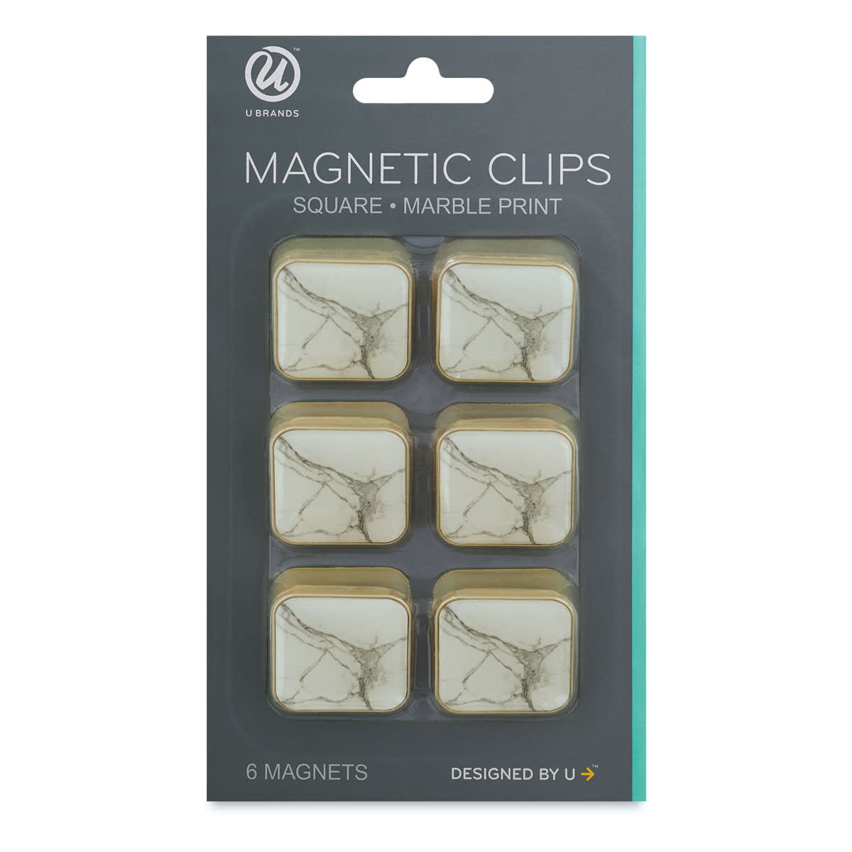 U Brands Magnetic Clips - Set of 6 in package U Brands Magnetic Clips - Set of 6 in package