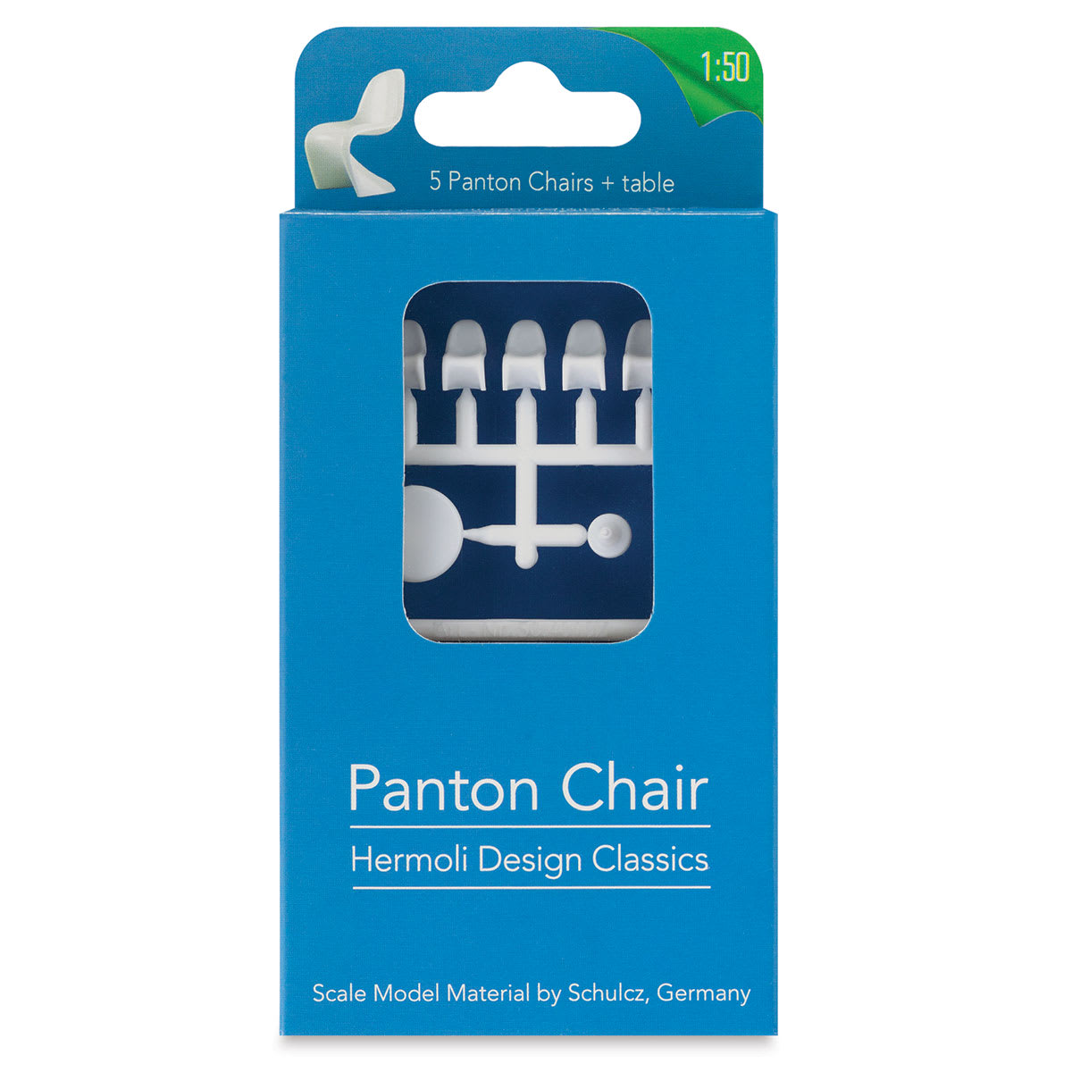 Schulcz Scale Model Furniture - Panton Chairs and Table, Pkg of 6, 1:50, 1/4" (front of package)
