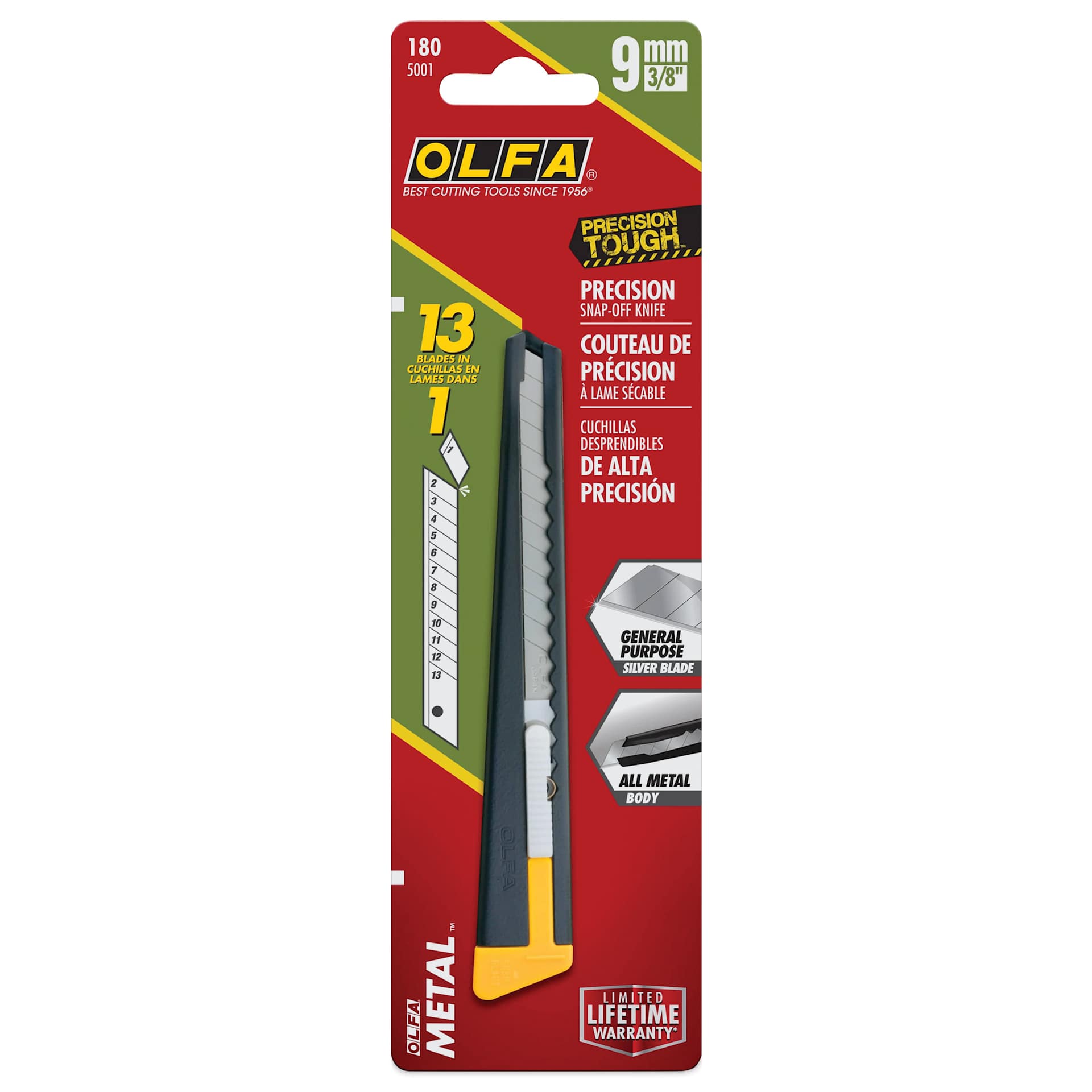 Olfa Metal Precision Utility Knife front of packaging