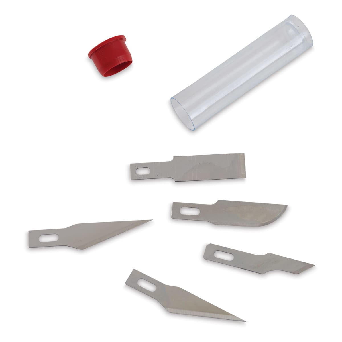 Excel Blades Hobby Blades - Stainless Steel, Safety Tube Package, 5 Light Duty Blade Assortment, Out Of Package