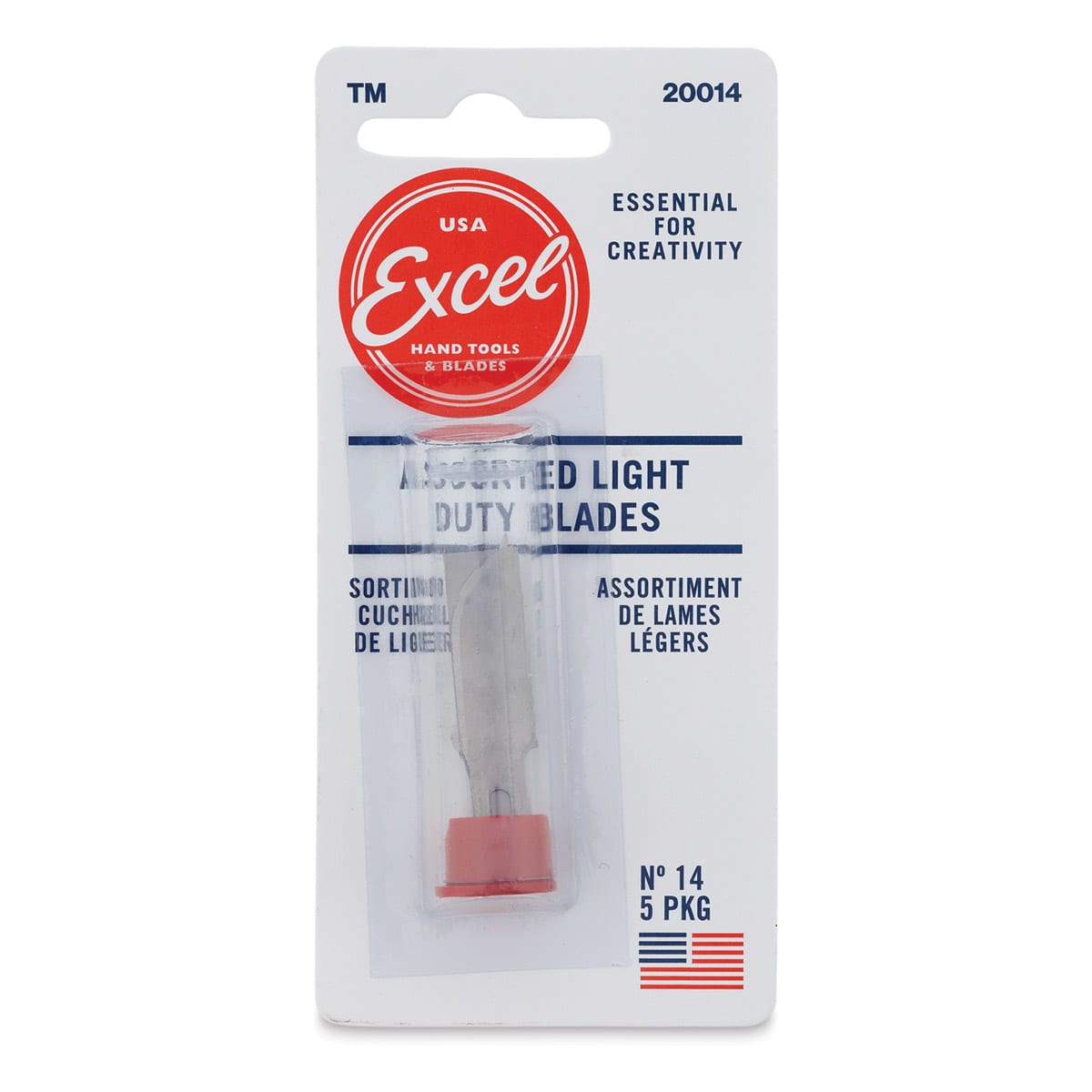 Excel Blades Hobby Blades - Stainless Steel, Safety Tube Package, 5 Light Duty Blade Assortment