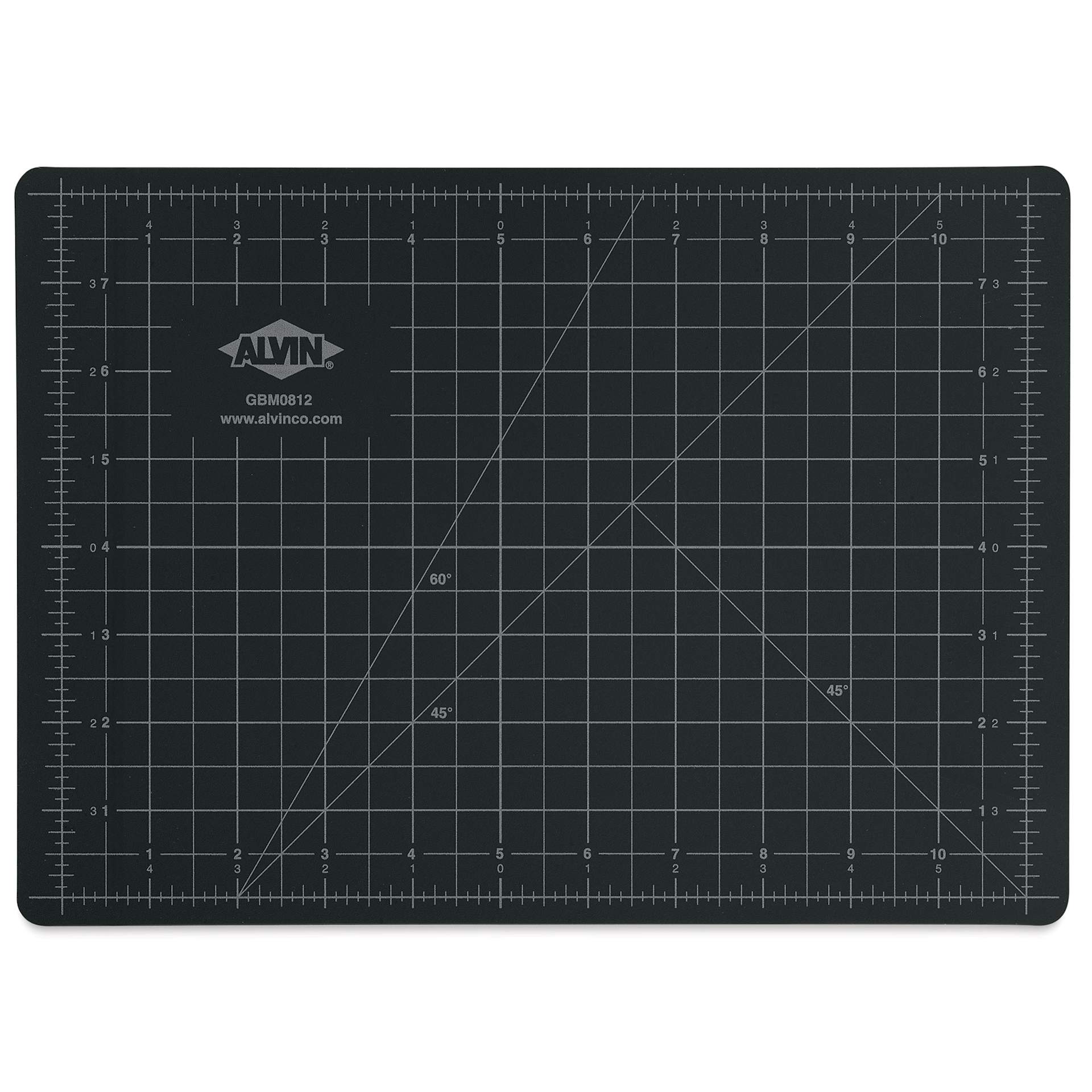 Alvin Cutting Mat - 8 1/2" x 12", Green/Black - black side