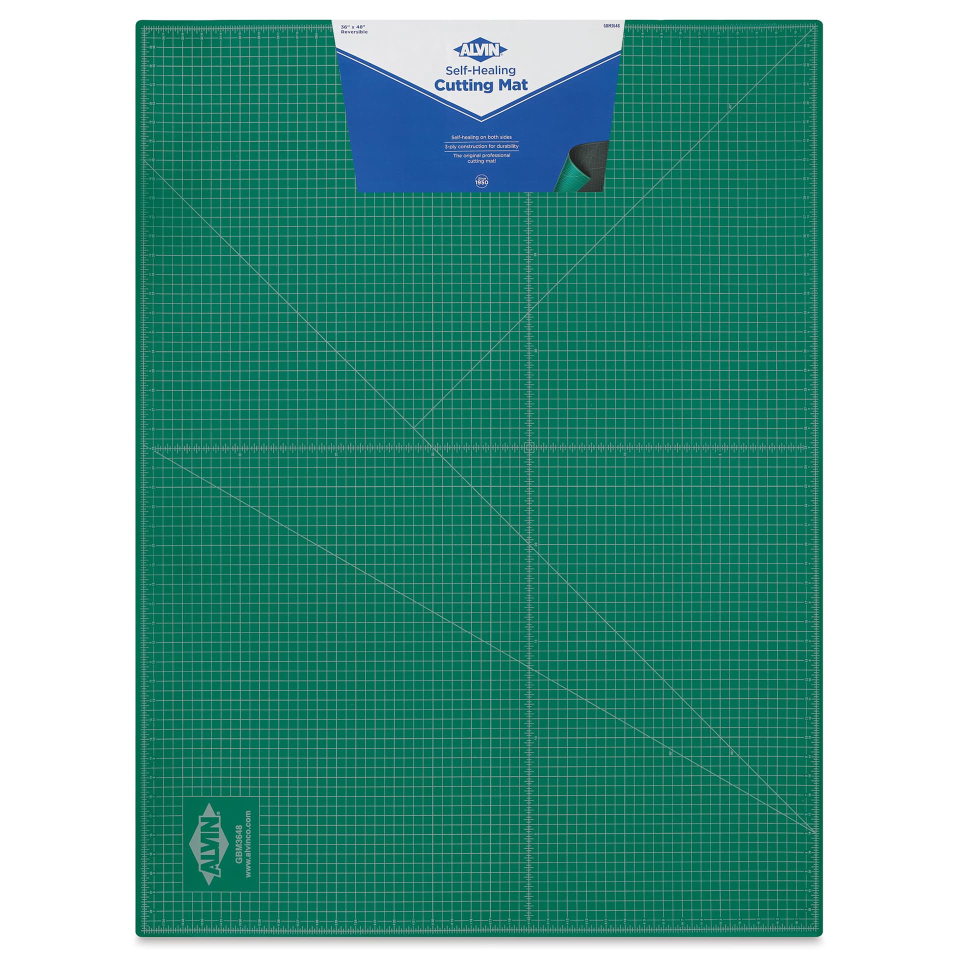 Alvin Cutting Mat - 24" x 36", Green/Black - front of packaging