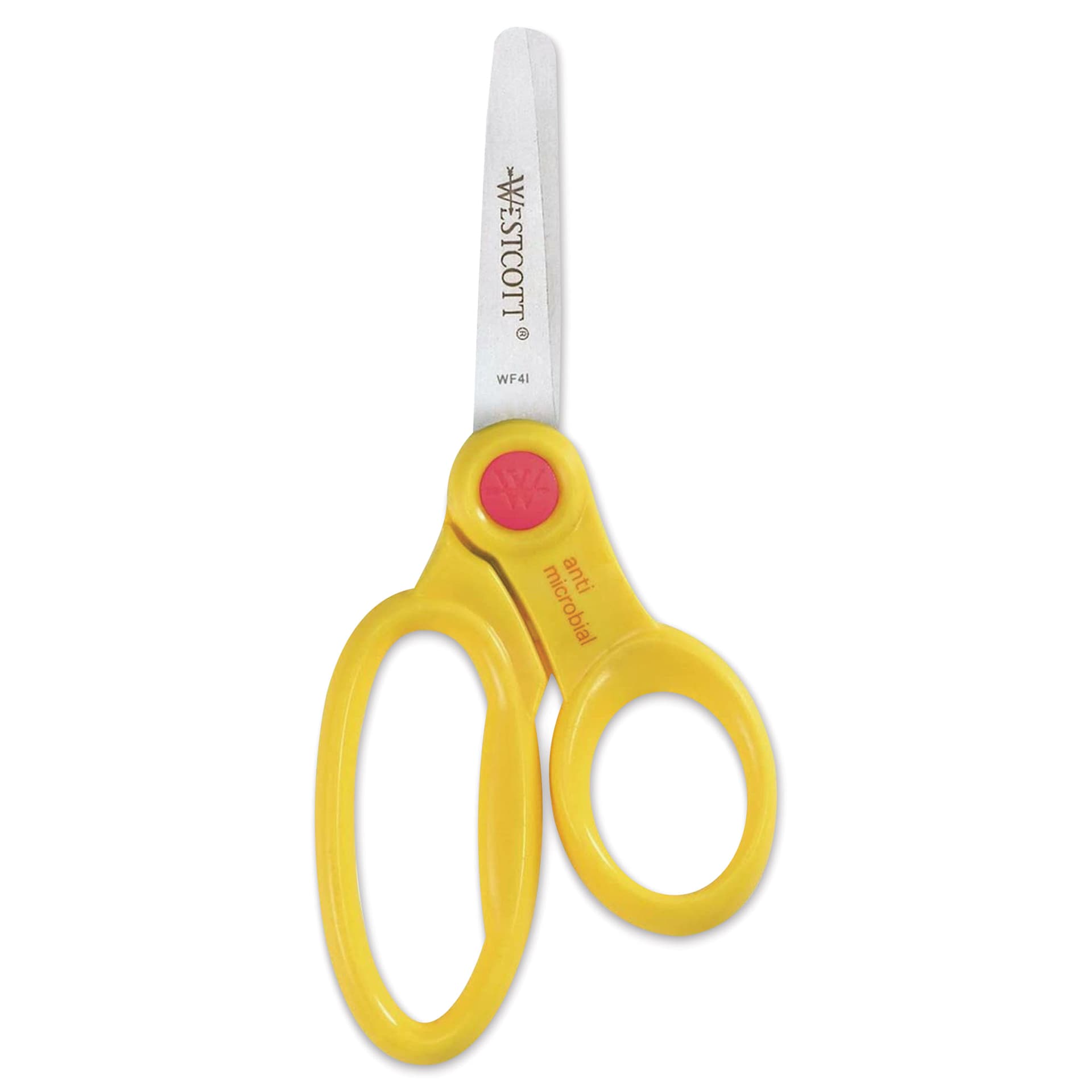 Westcott Anti-Microbial Protection Hard Handle Kids Scissors - 5", Blunt yellow variant