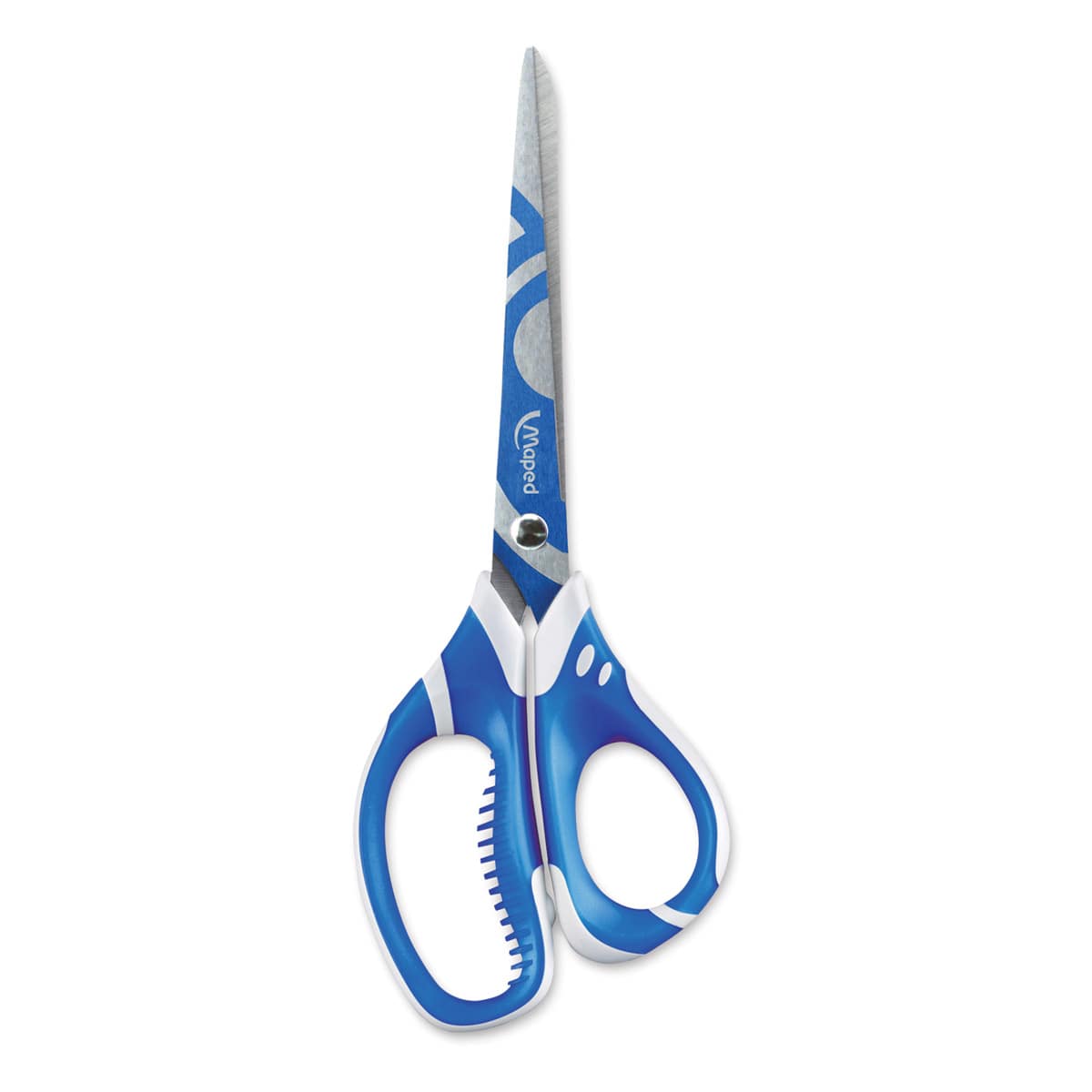 Maped Zenoa Fit Multi-Purpose Scissors - 7", Student Version, Universal - blue scissors out of packaging