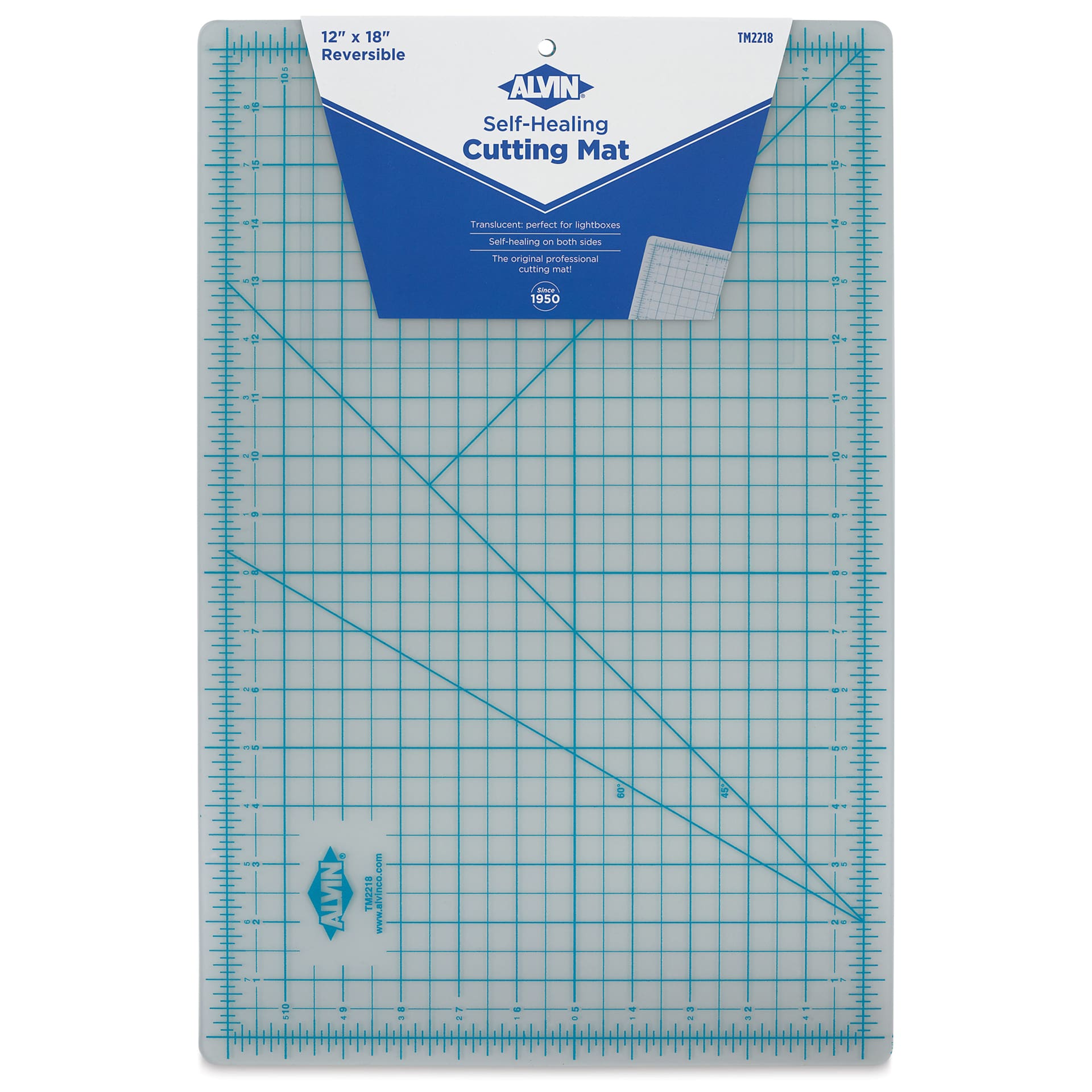 Alvin Cutting Mat - 12" x 18", Translucent - front of packaging