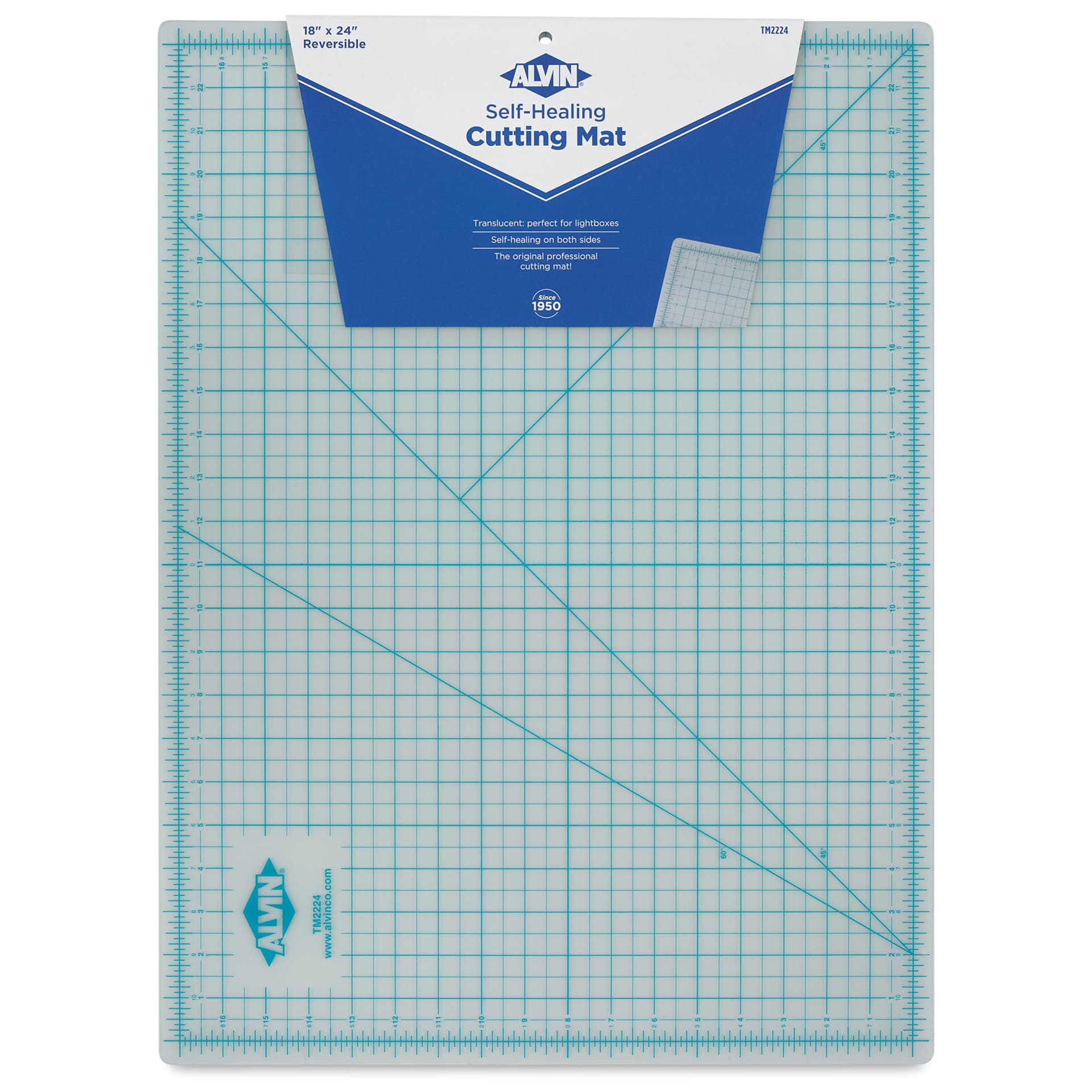 Alvin Cutting Mat - 18" x 24", Translucent - front of packaging