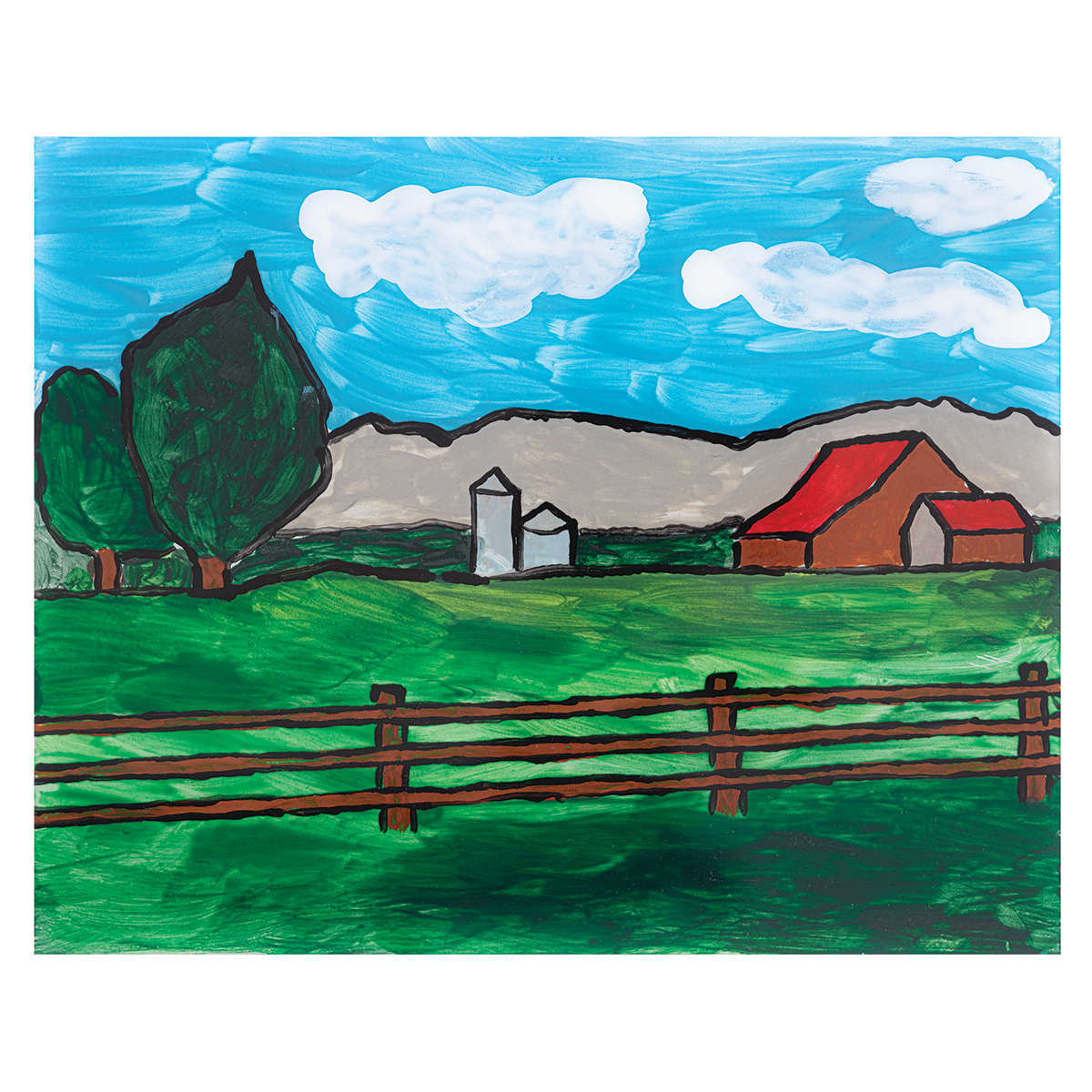 Reverse-Glass-Tempera-Painting
