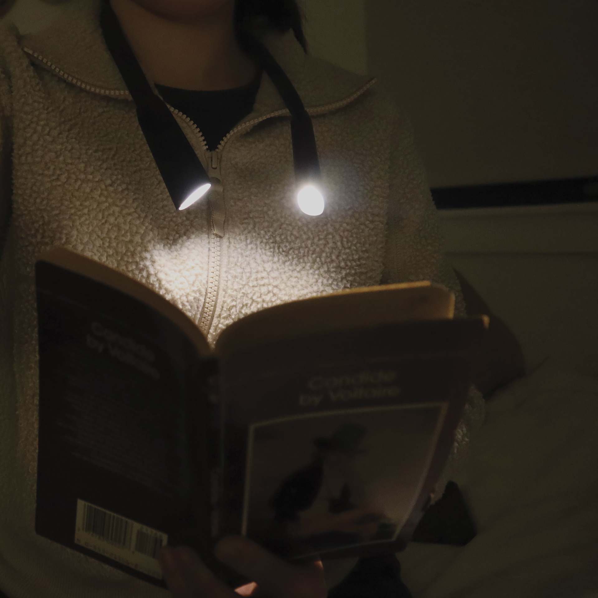 Kikkerland Hands-Free Book Light, on
