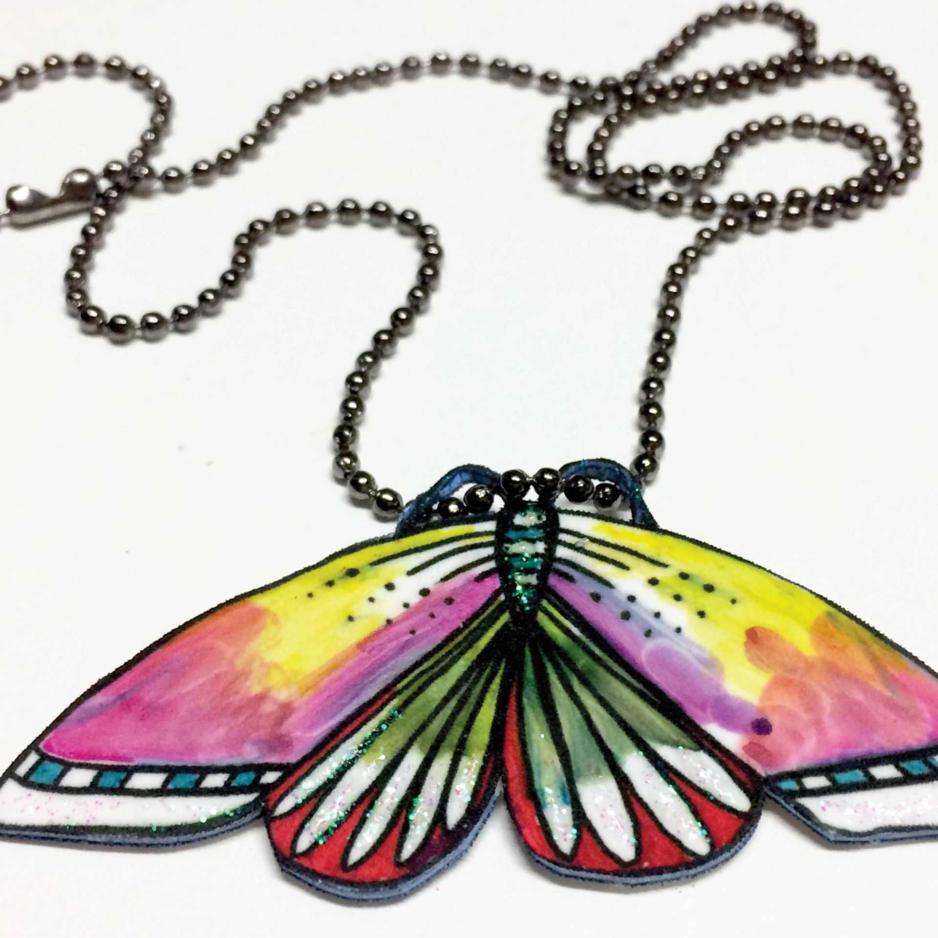Grafix Artist Series Shrink Film, close-up of finished butterfly design