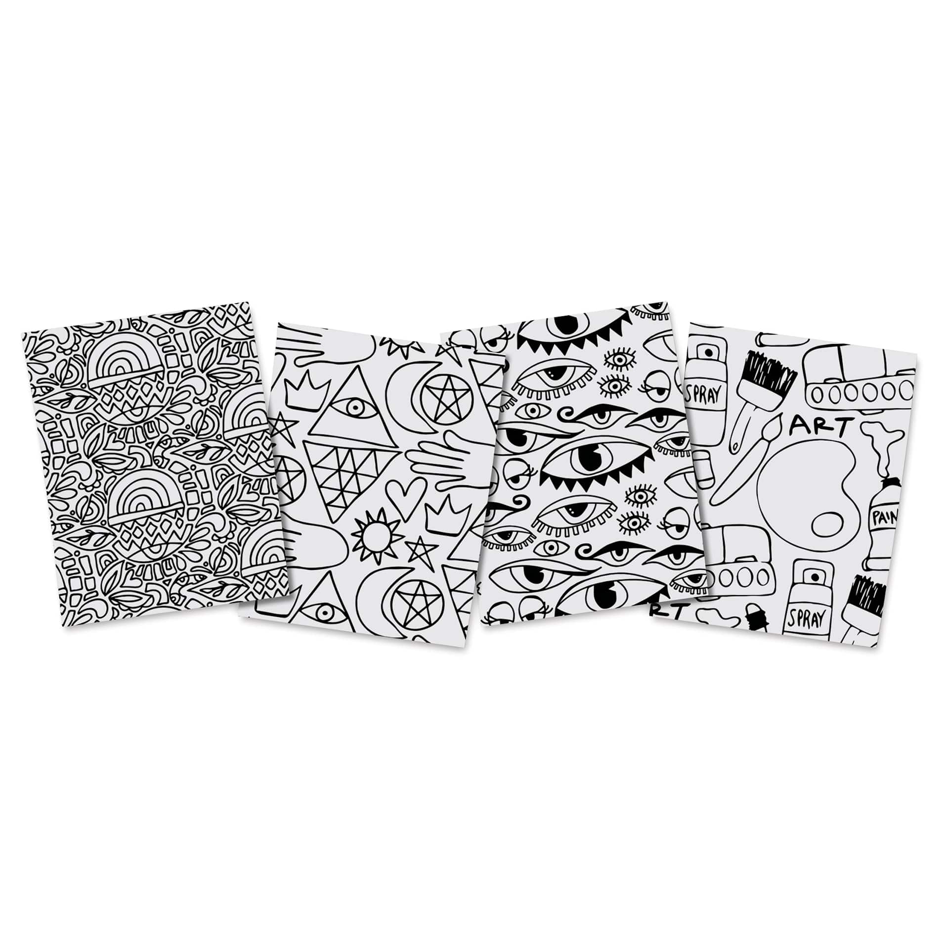 Grafix Artist Series Shrink Film, four sheets laid out created by Balzer Designs