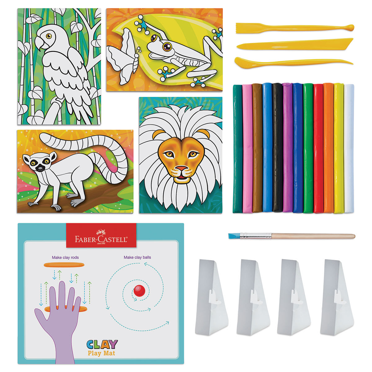 Faber-Castell Coloring with Clay Kit - Components of Kit shown