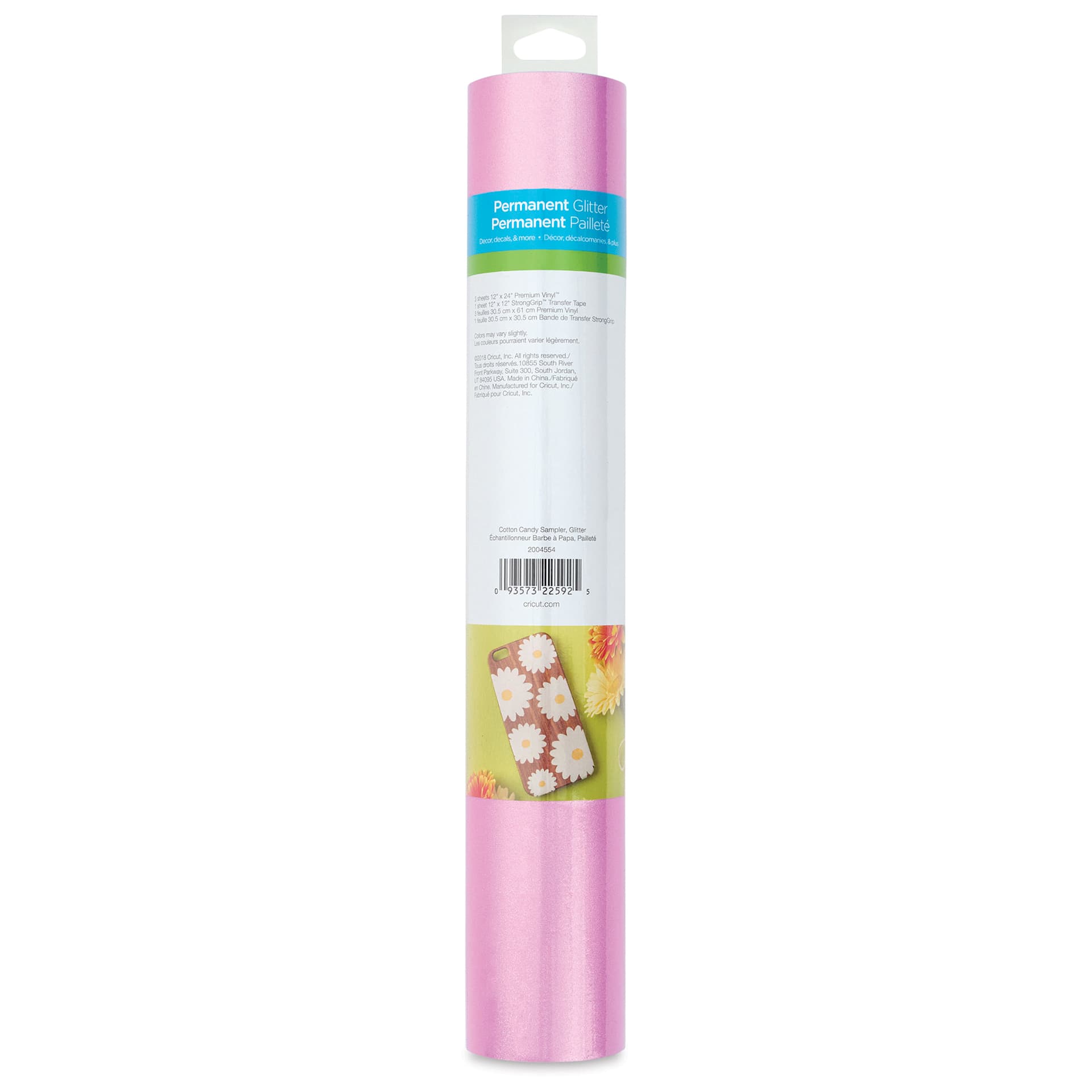 Cricut Permanent Premium Vinyl - Cotton Candy Sampler back of the packaging