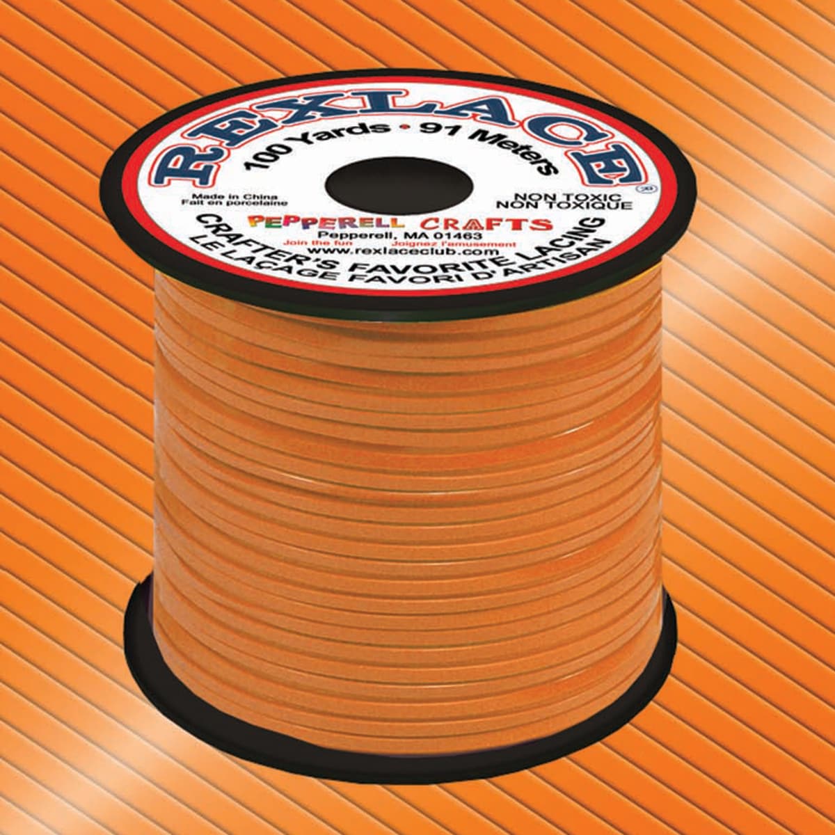 Rexlace - 100 yards, Neon Tangerine