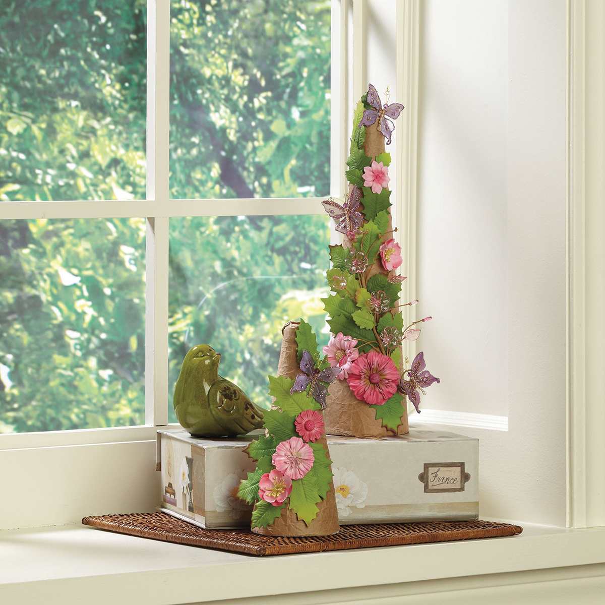 FloraCraft CraftFōM Blocks and Shapes - 2.75" x 6", Cone - finished floral tree decoration examples