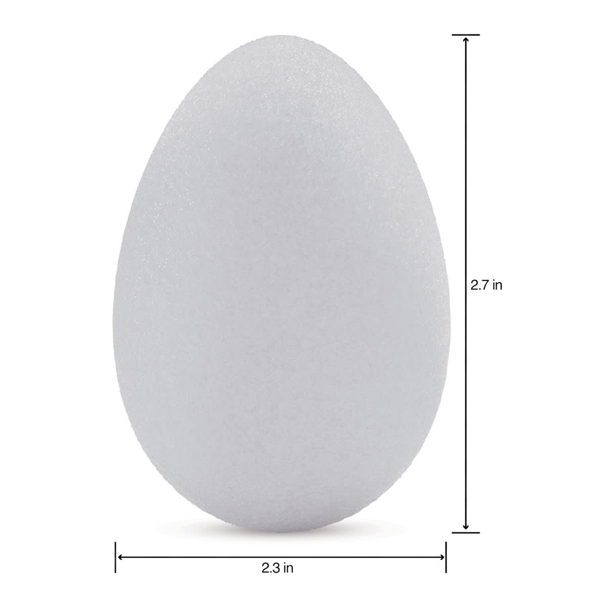 FloraCraft CraftFōM Blocks and Shapes - 2.3" x 2.7", Egg (Duck) - dimensions