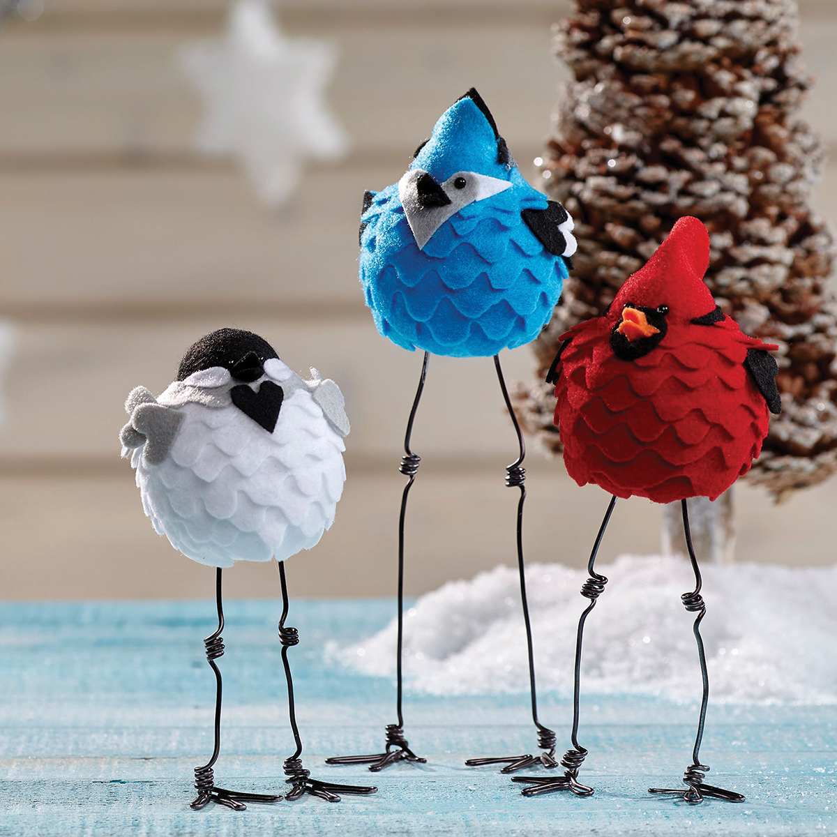 FloraCraft CraftFōM Blocks and Shapes - 3" diameter, Ball, Pkg of 6 - finished common birds with extra long leg examples