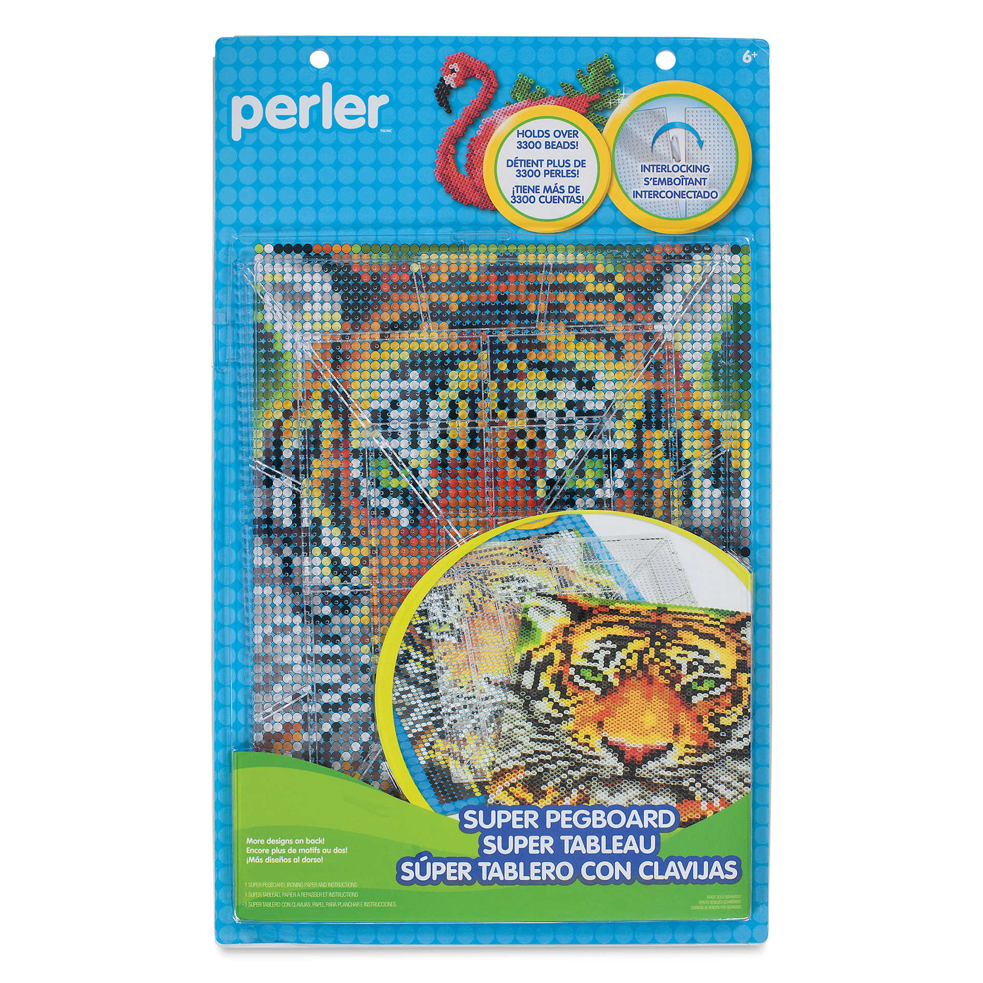 Perler Fused Bead Pegboard - Super-Sized - front of packaging