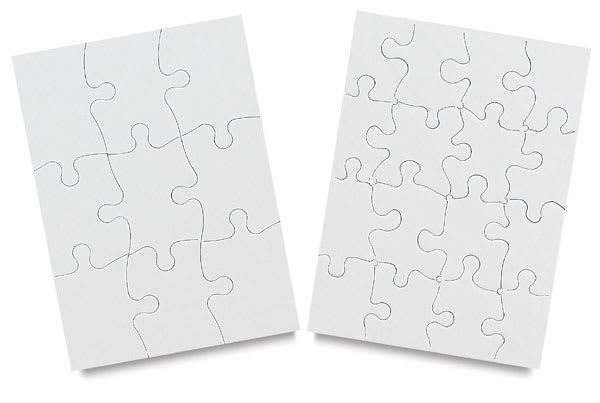 Create-A-Puzzle Kits - Both 9 and 16 pc puzzles shown unpainted