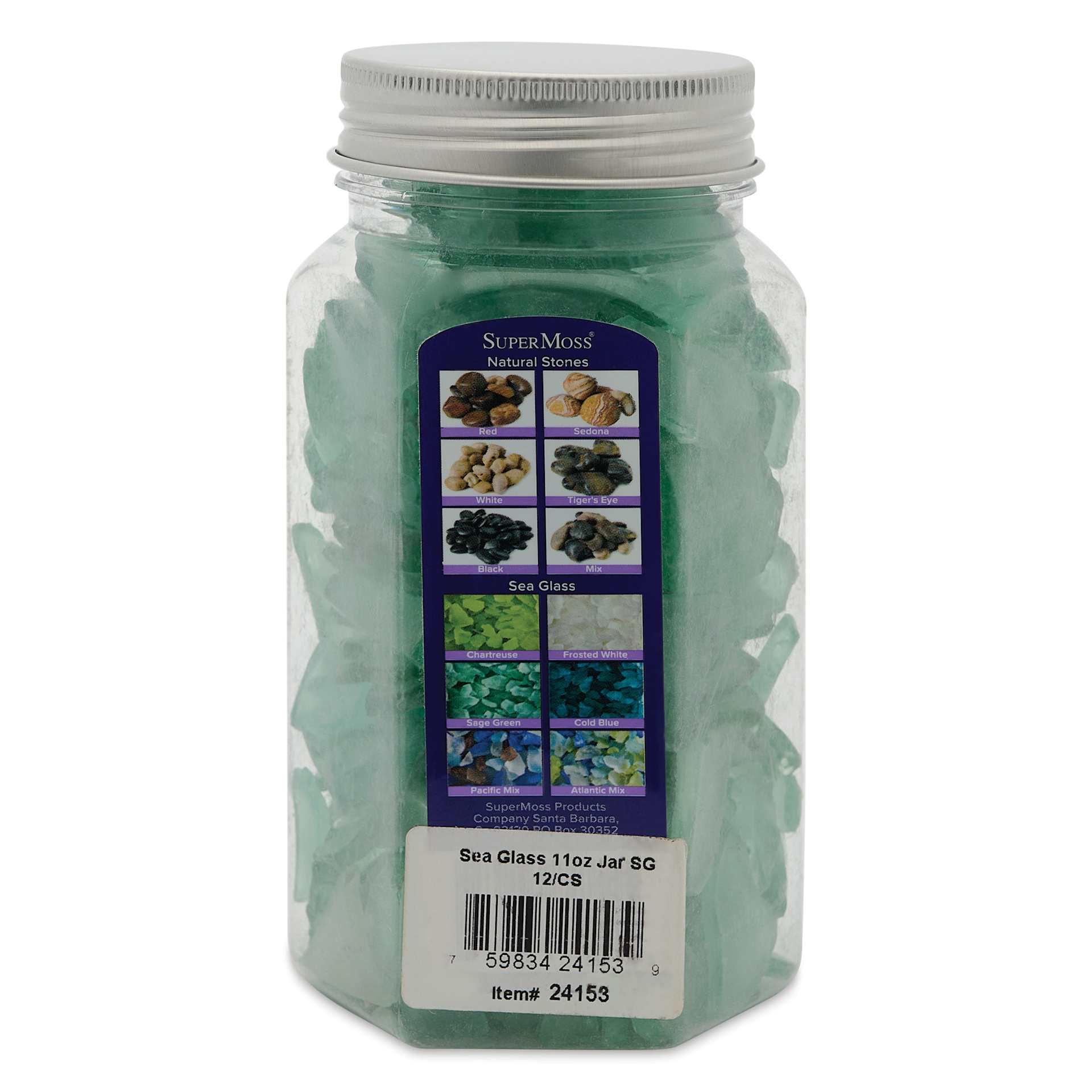 SuperMoss Sea Glass - Chartreuse, 12 oz, back of jar